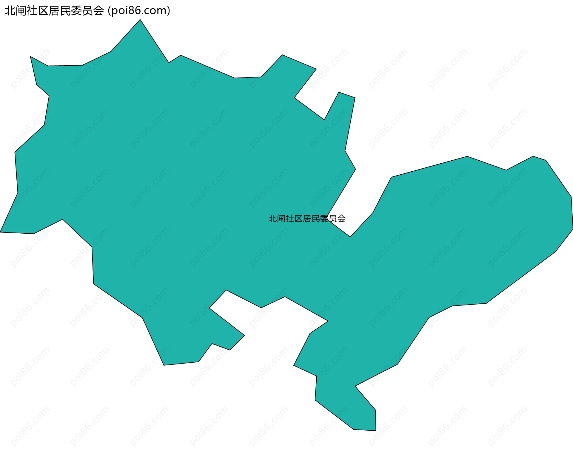 北闸社区居民委员会边界地图