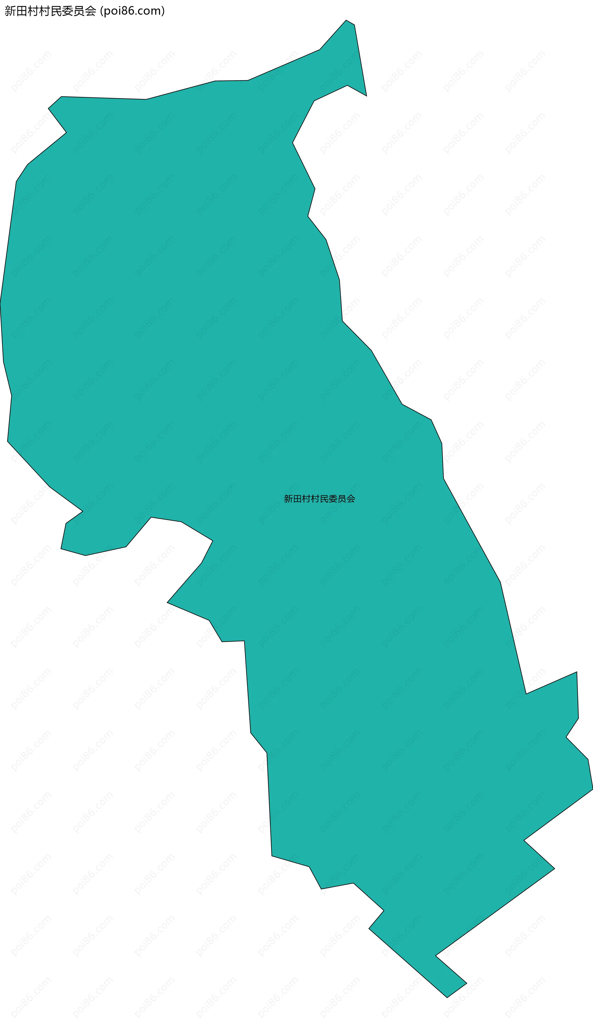 新田村村民委员会边界地图