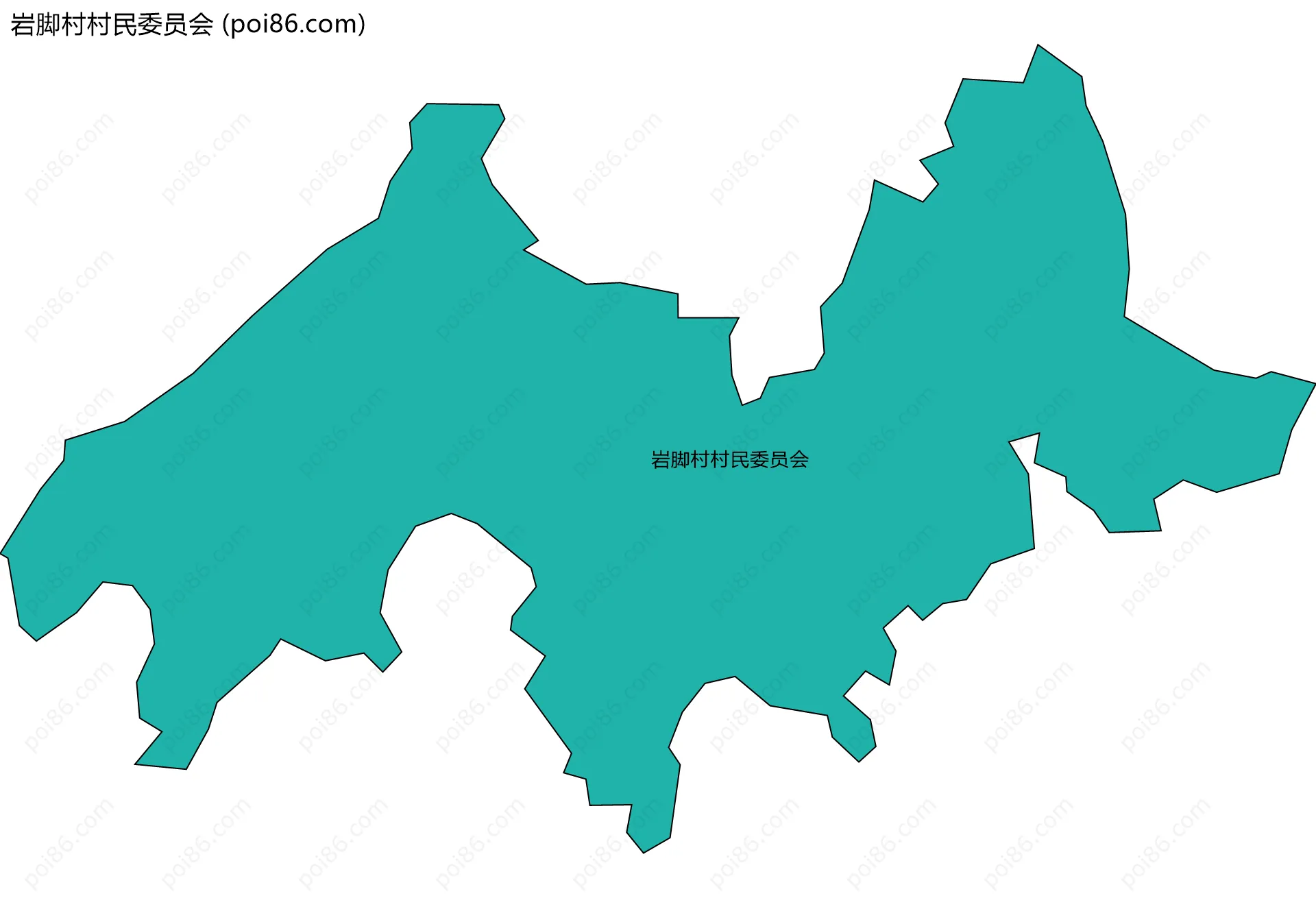 岩脚村村民委员会边界地图