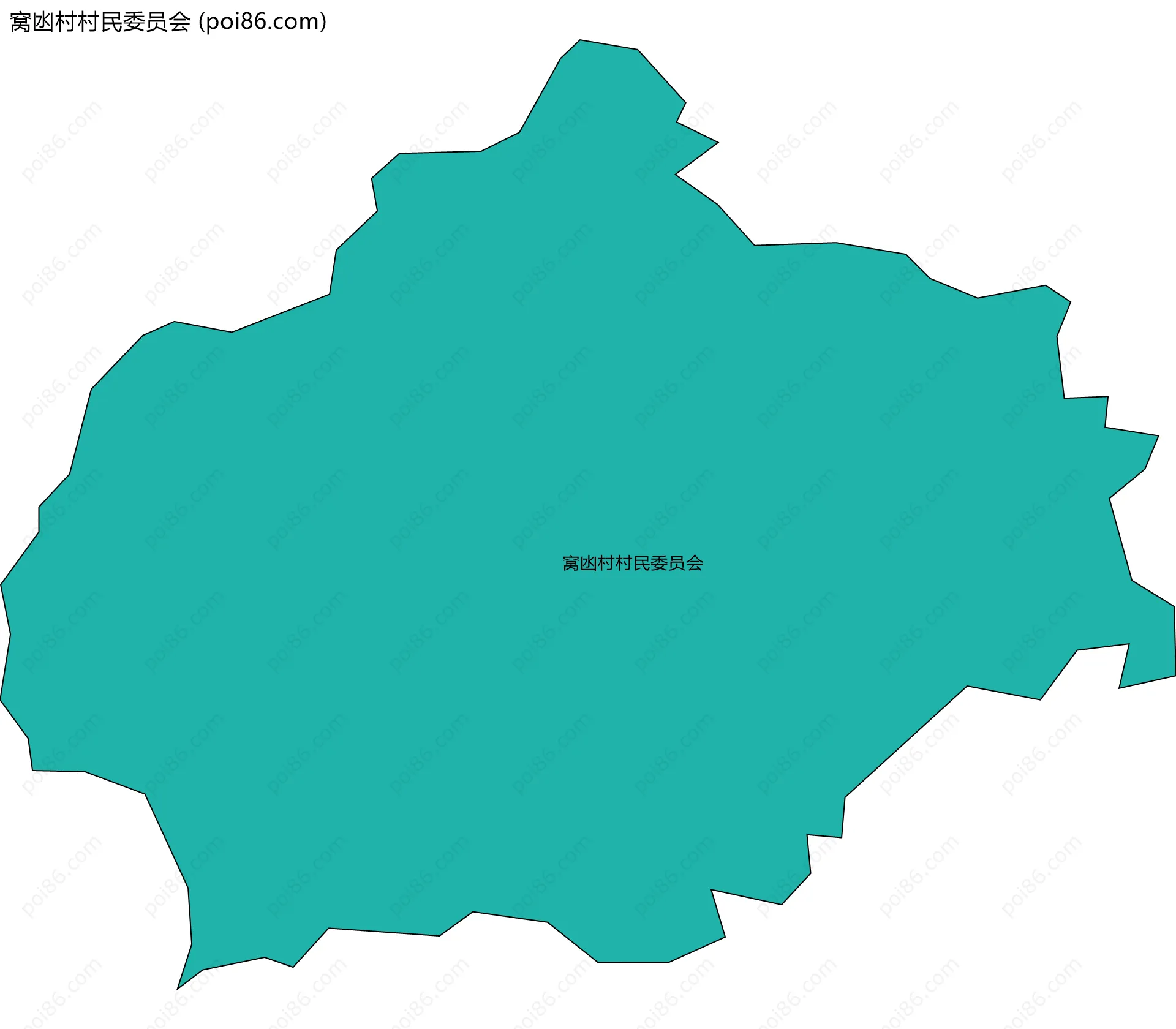 窝凼村村民委员会边界地图