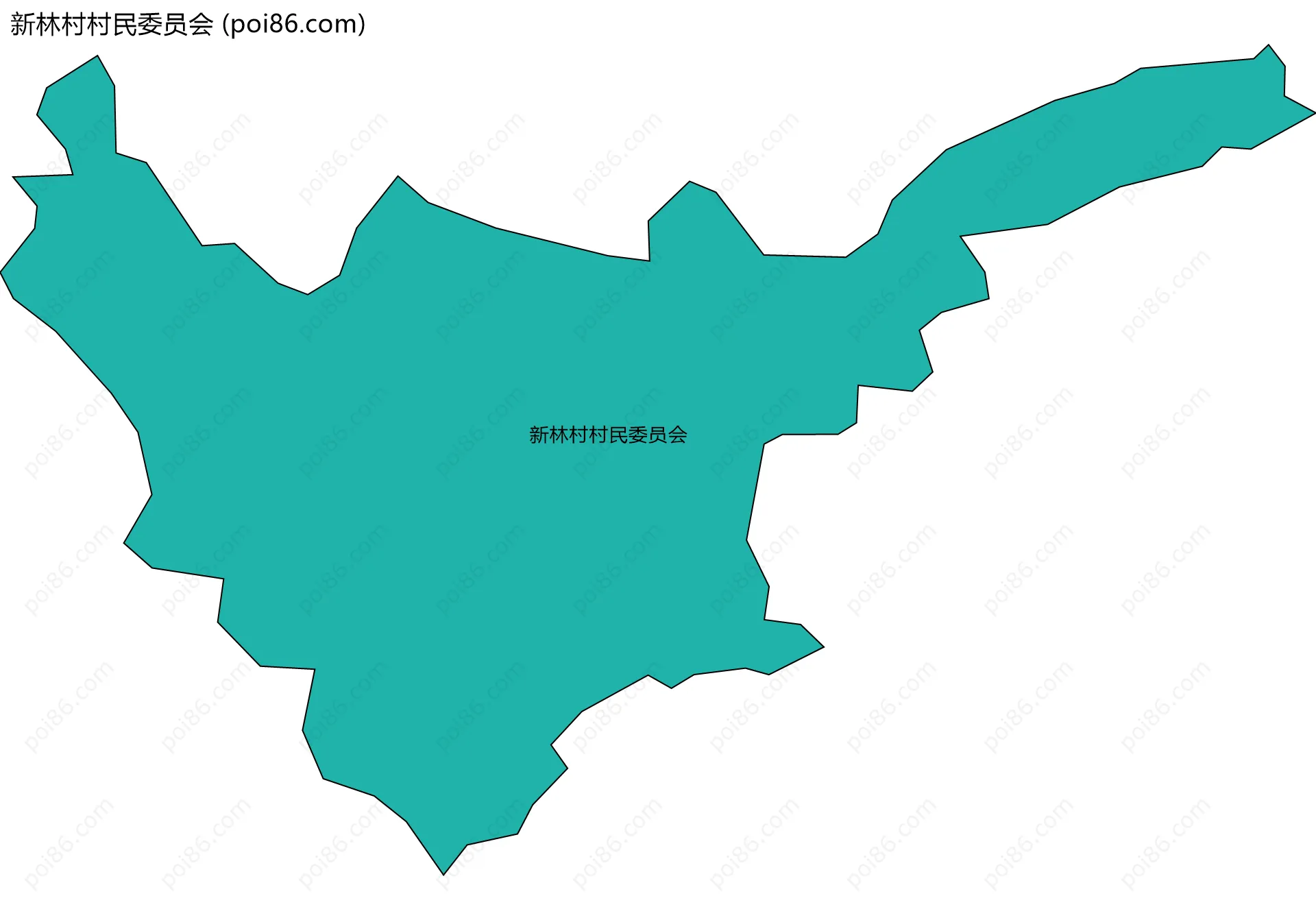 新林村村民委员会边界地图