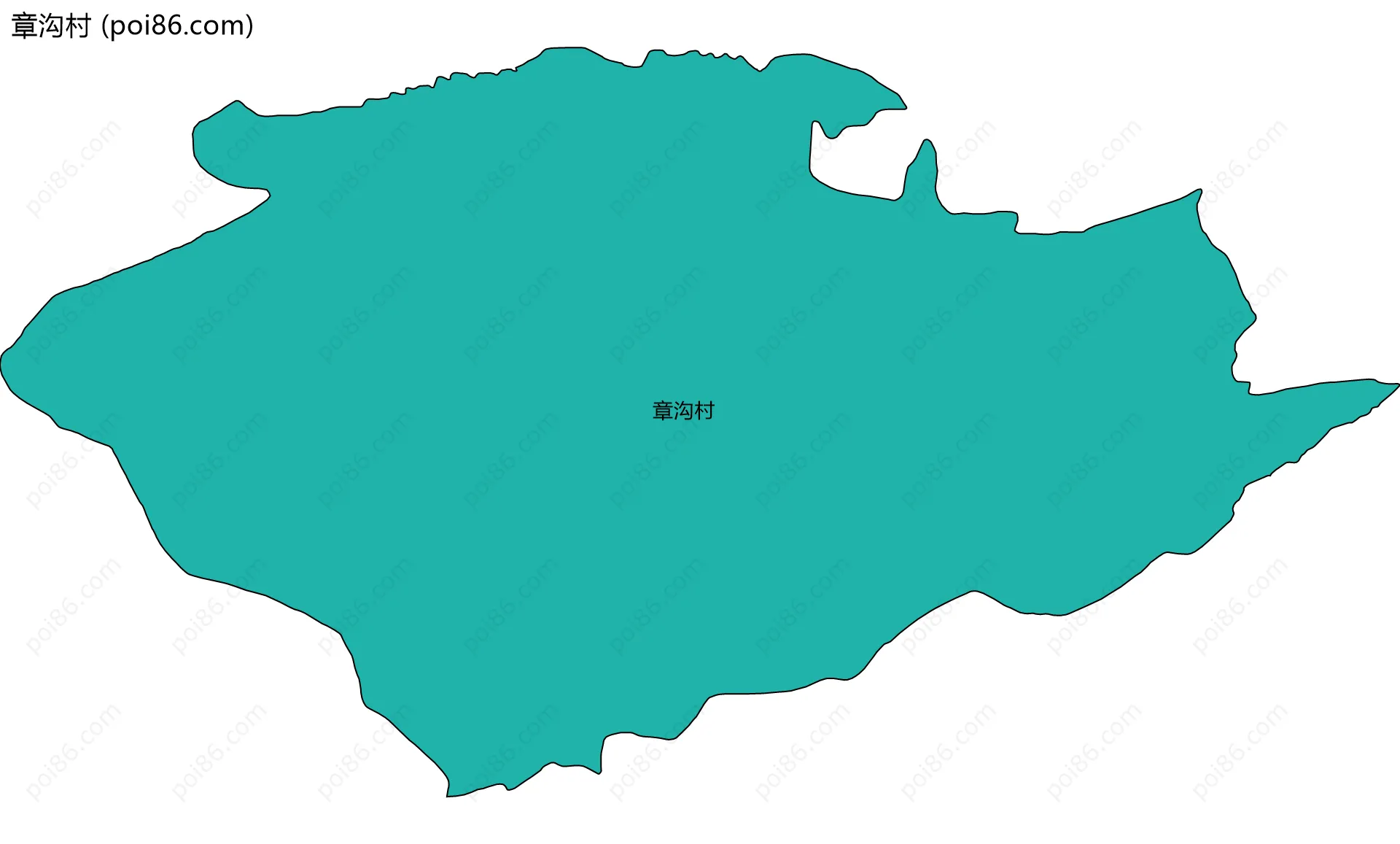 章沟村边界地图