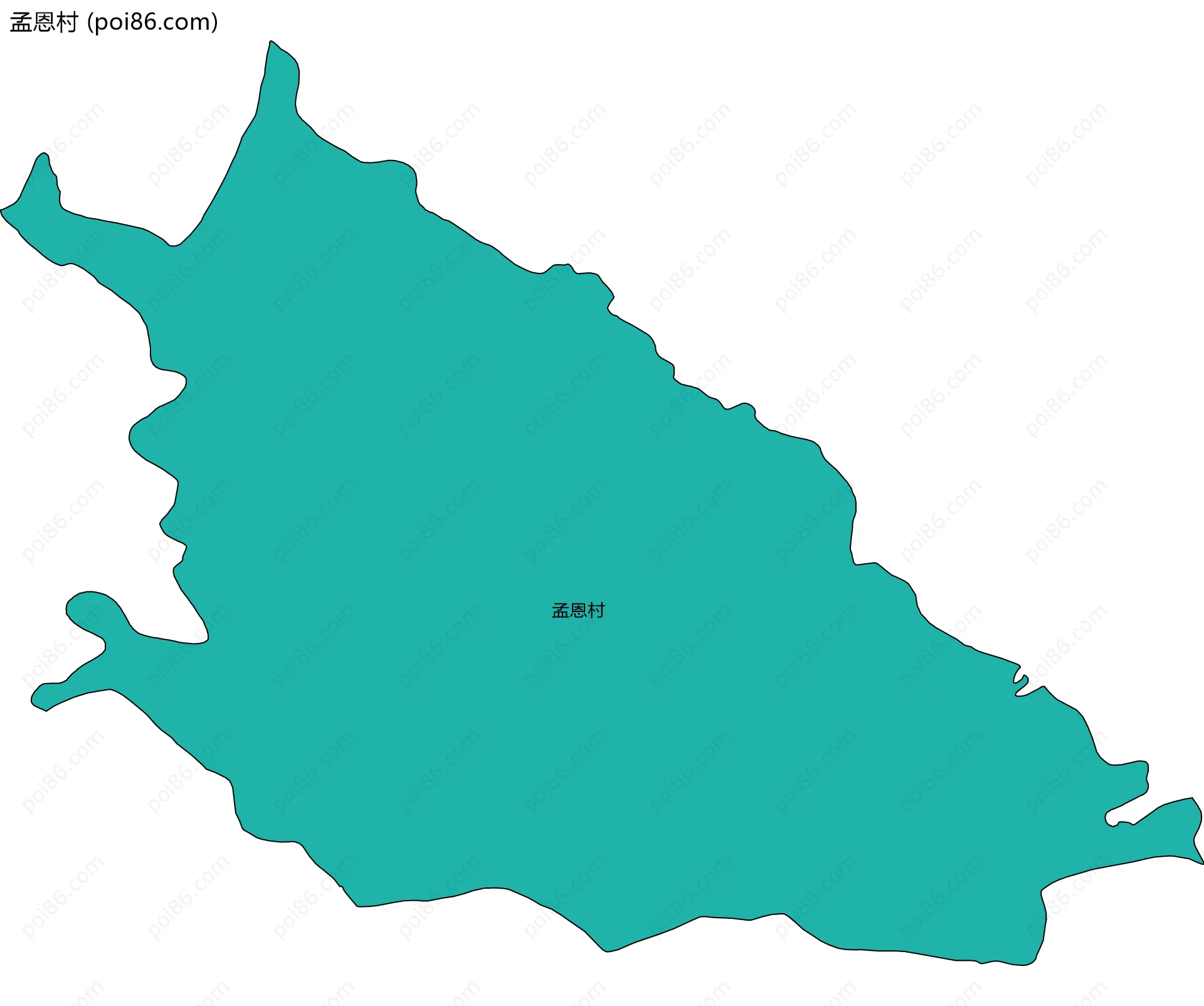 孟恩村边界地图