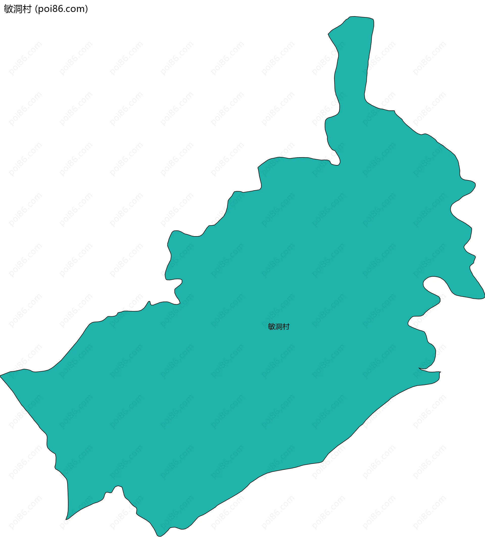 敏洞村边界地图