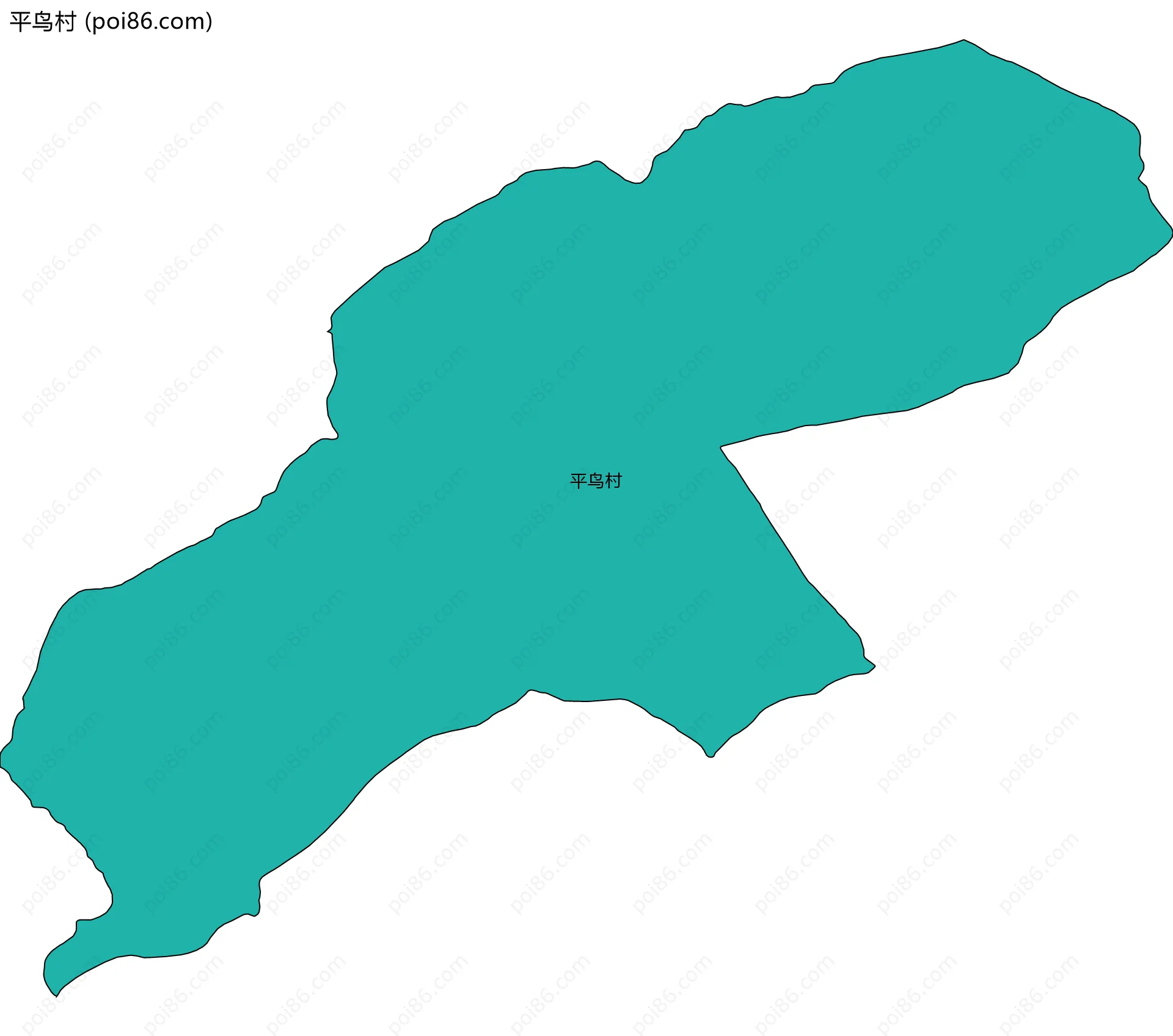 平鸟村边界地图