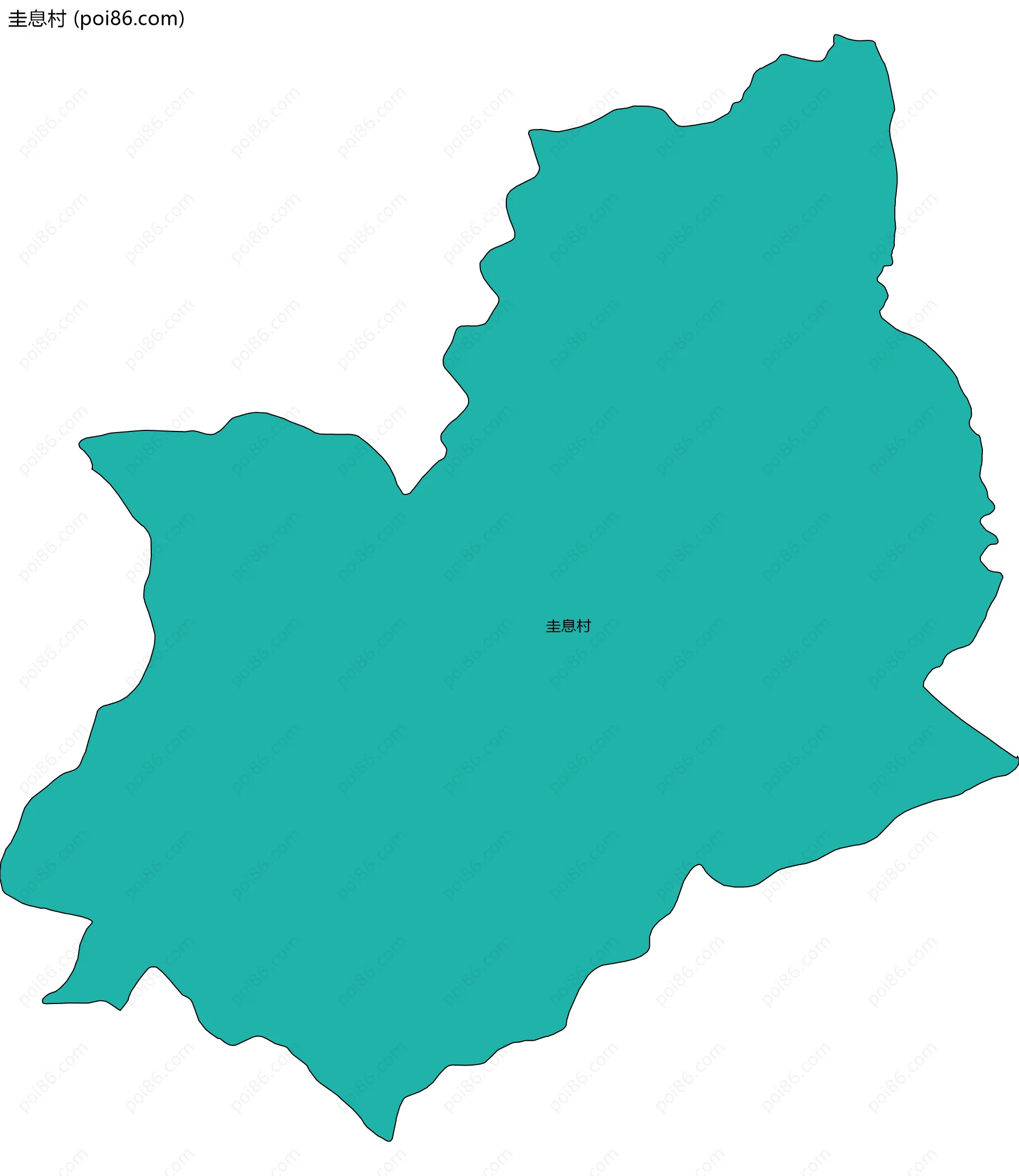 圭息村边界地图