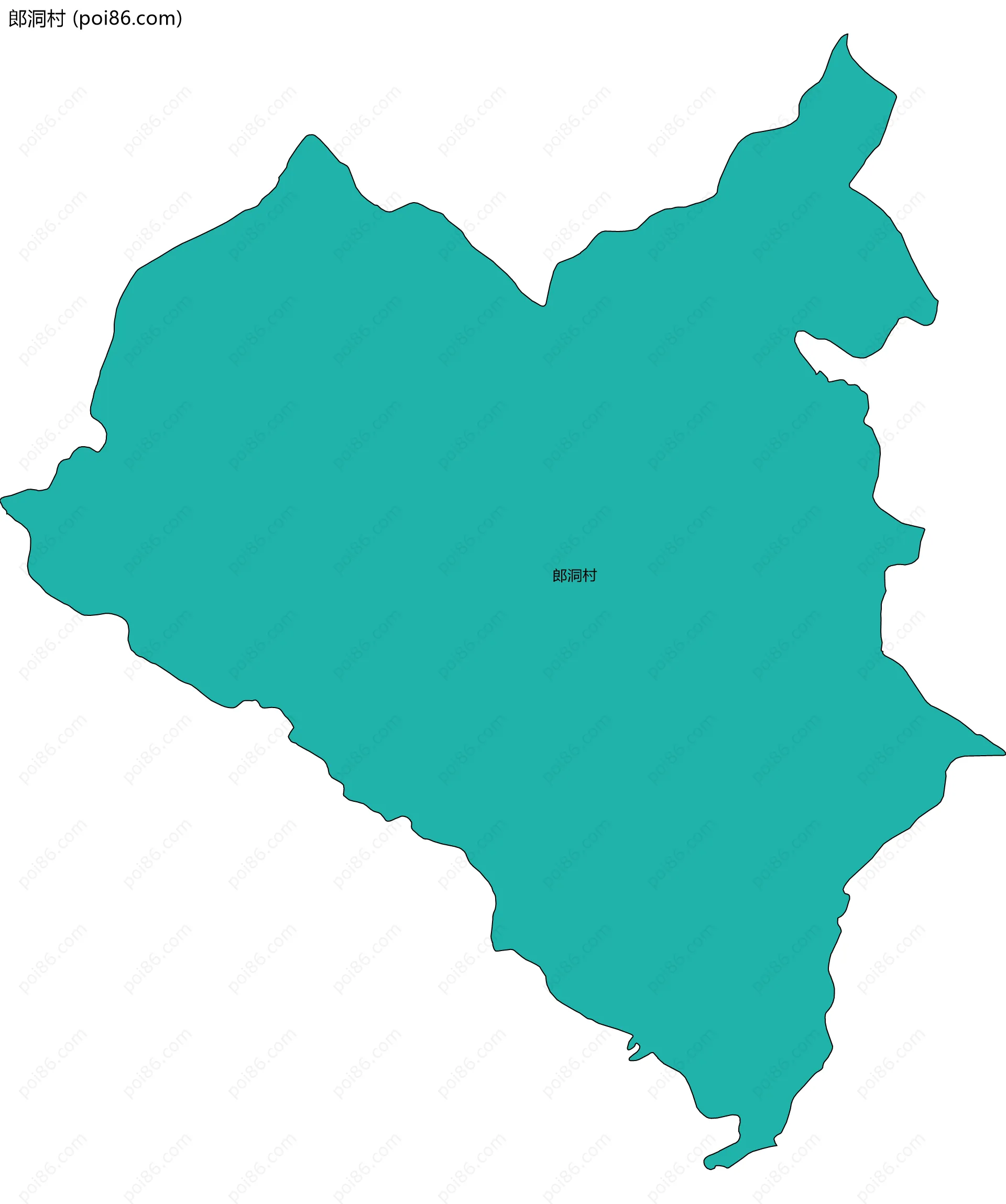 郎洞村边界地图