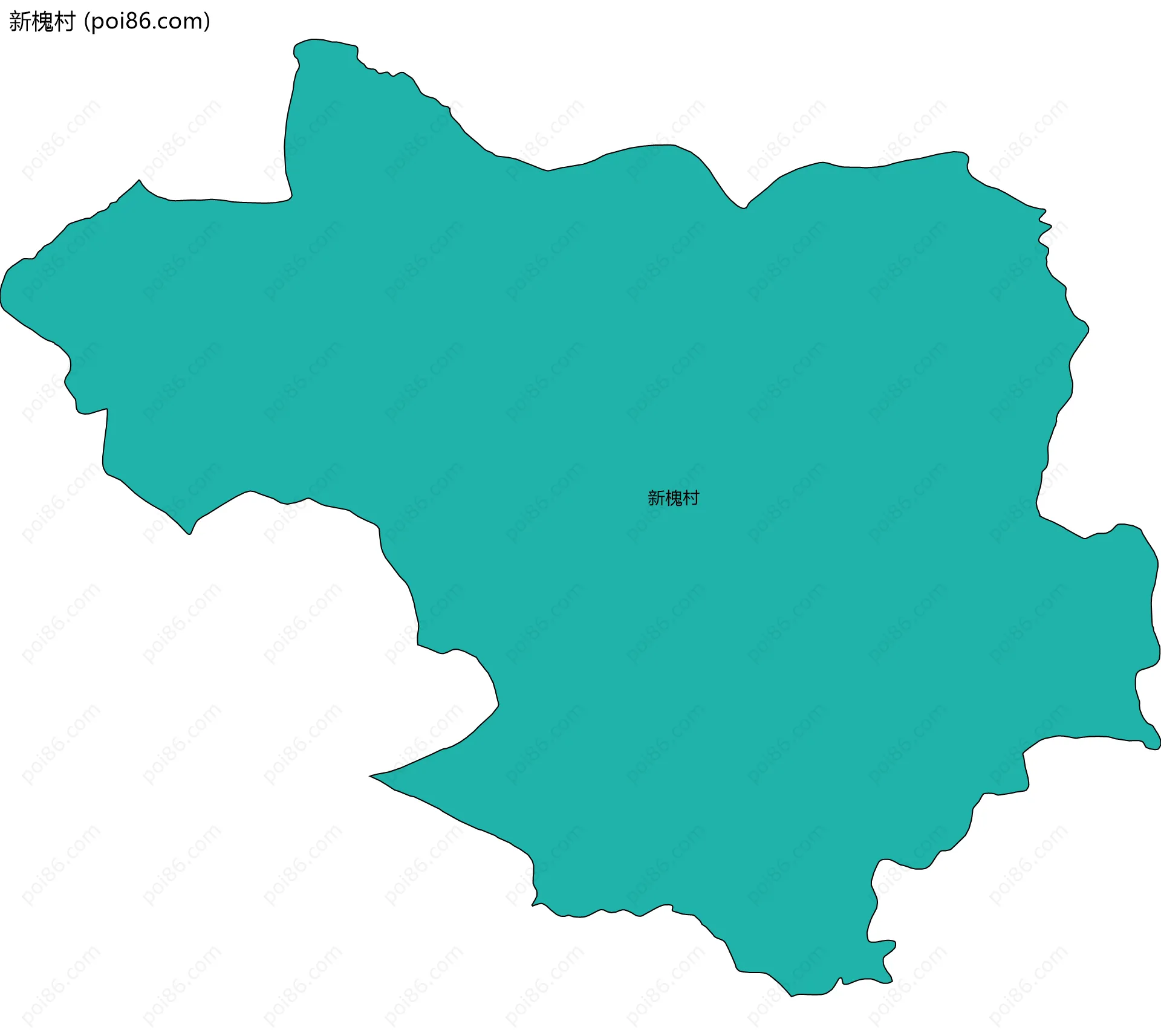 新槐村边界地图