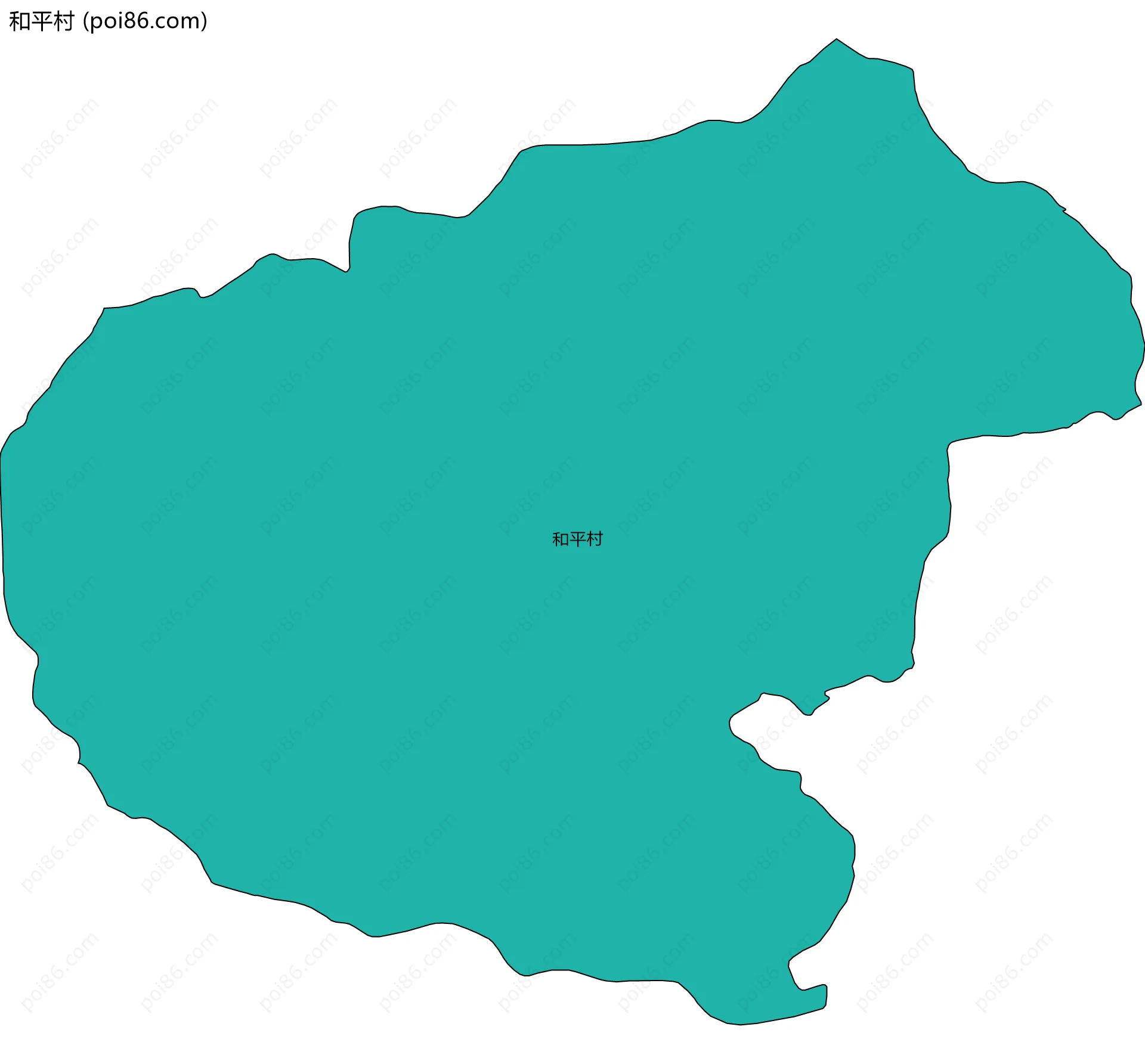 和平村边界地图