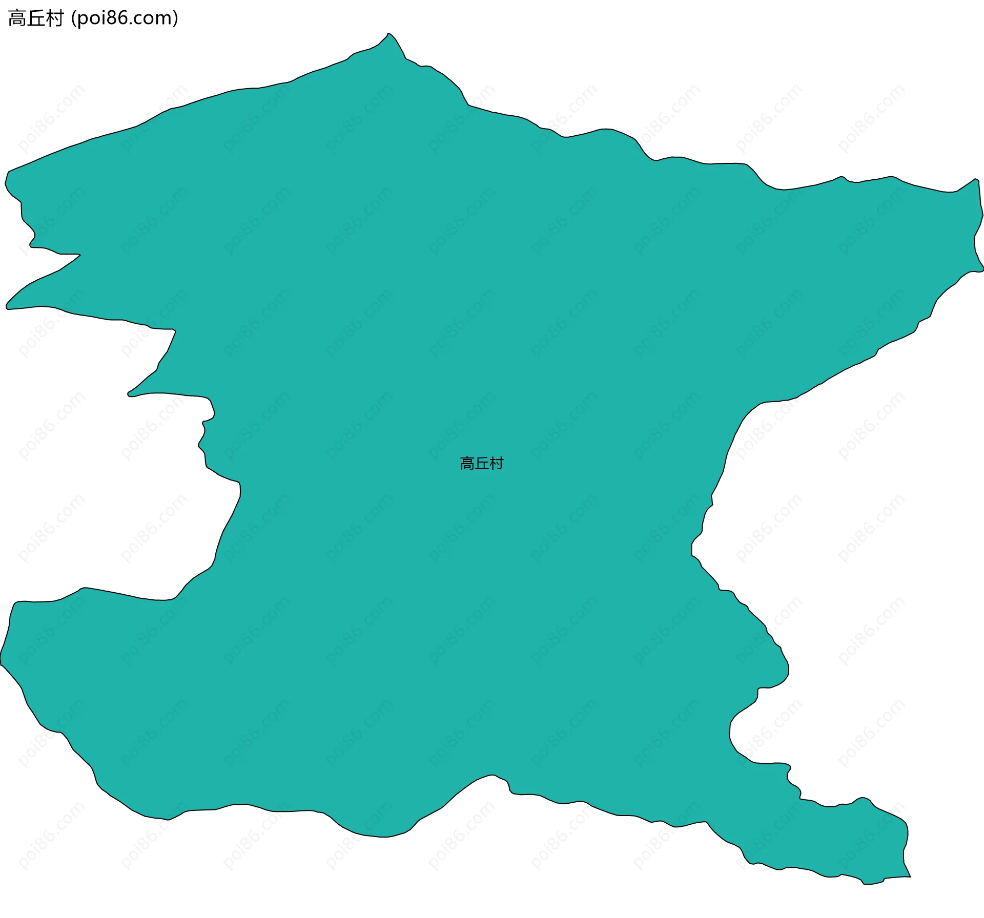 高丘村边界地图