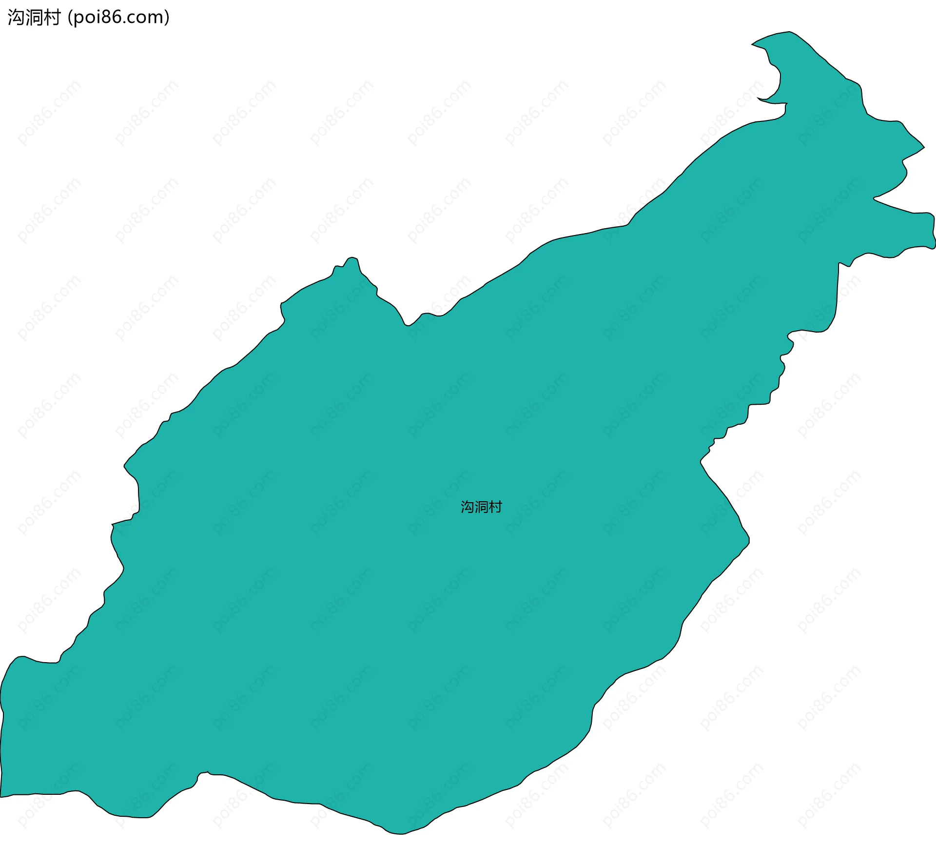 沟洞村边界地图