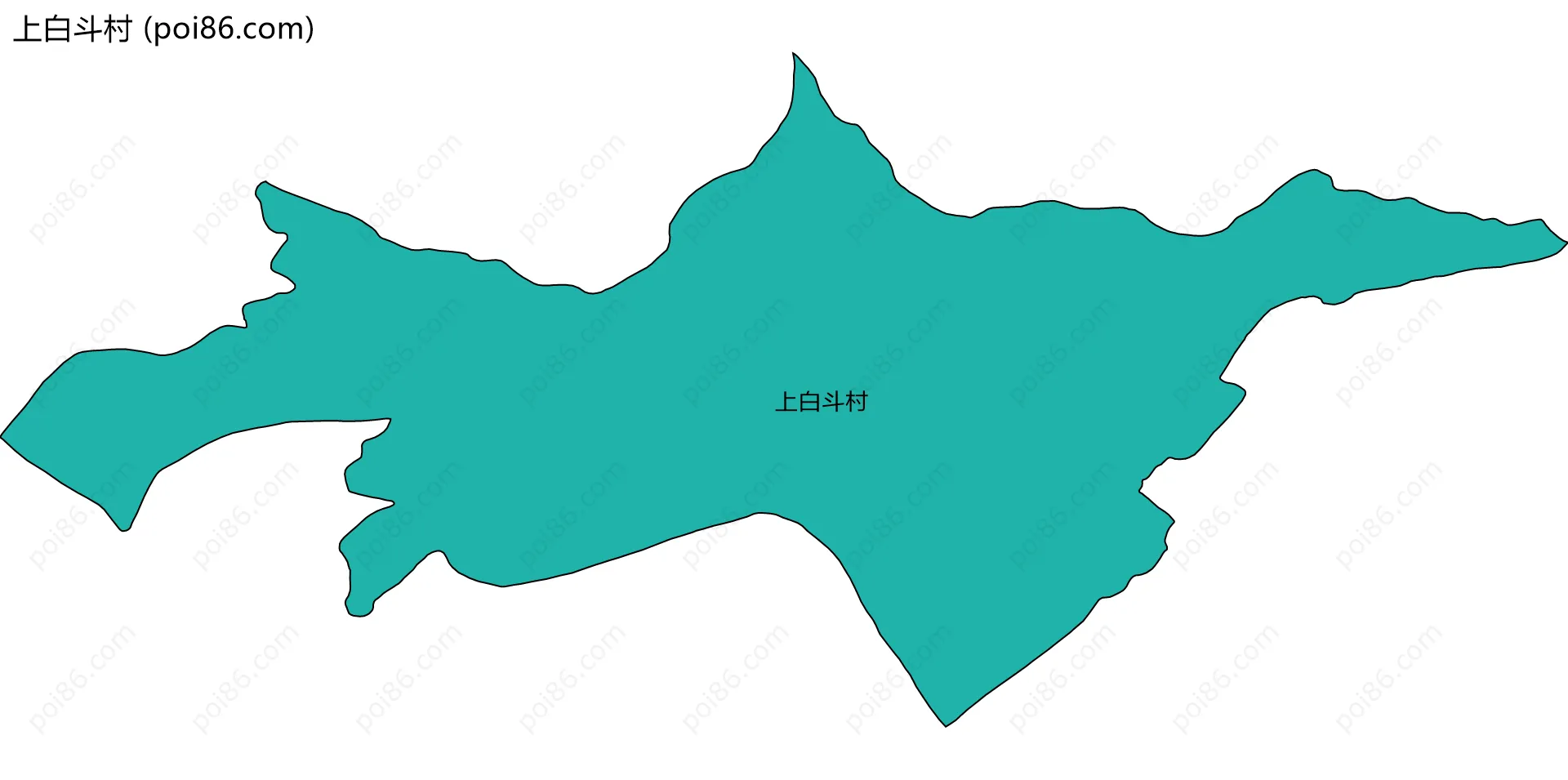 上白斗村边界地图