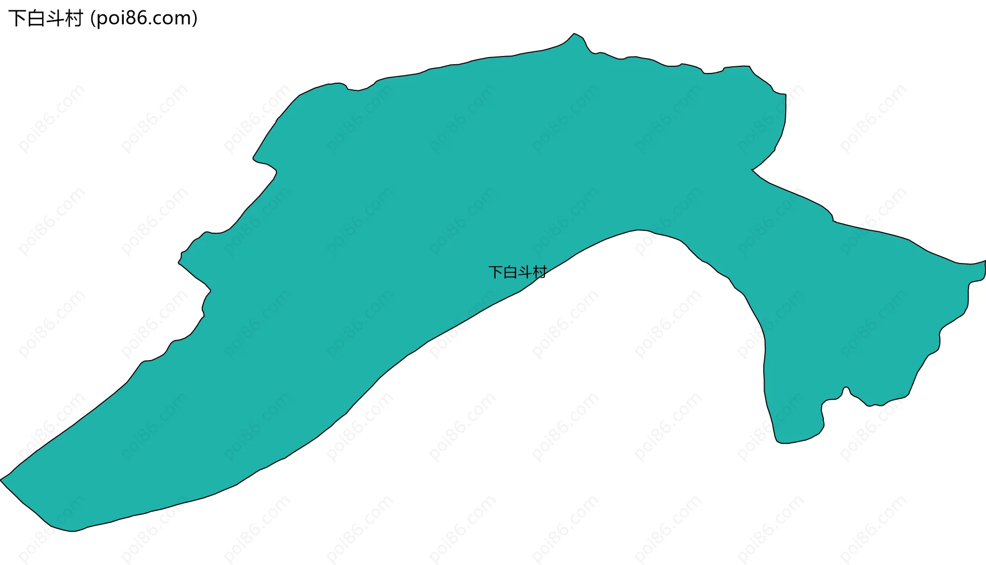 下白斗村边界地图