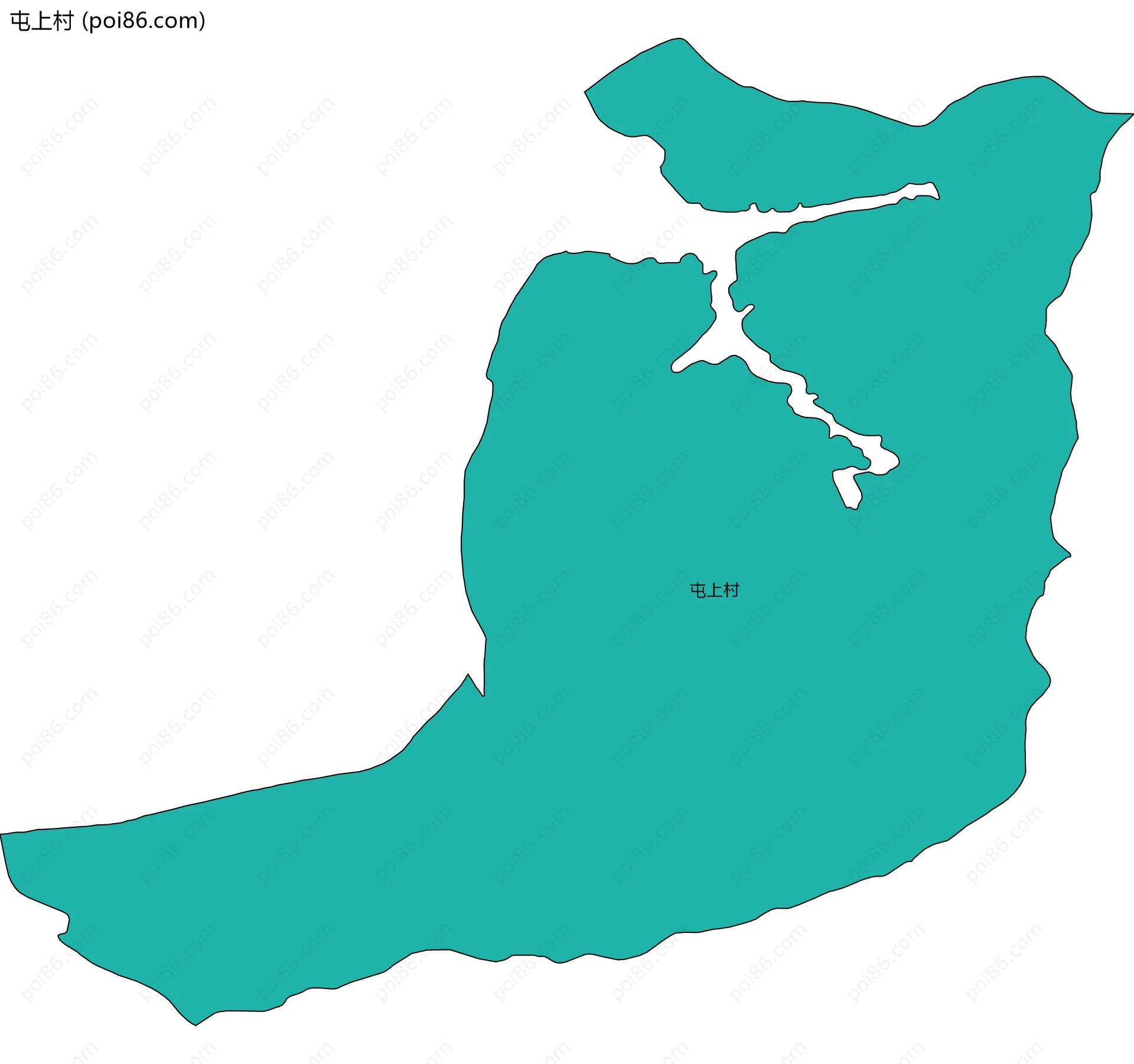 屯上村边界地图