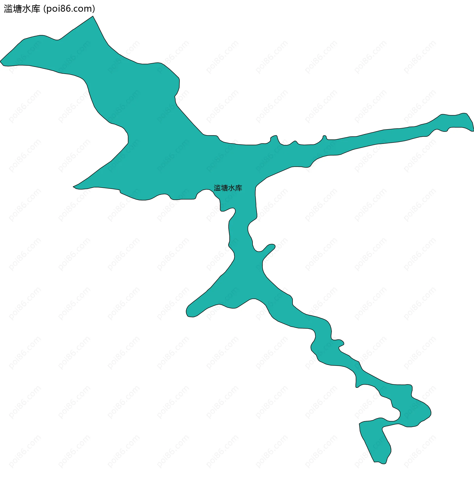 滥塘水库边界地图