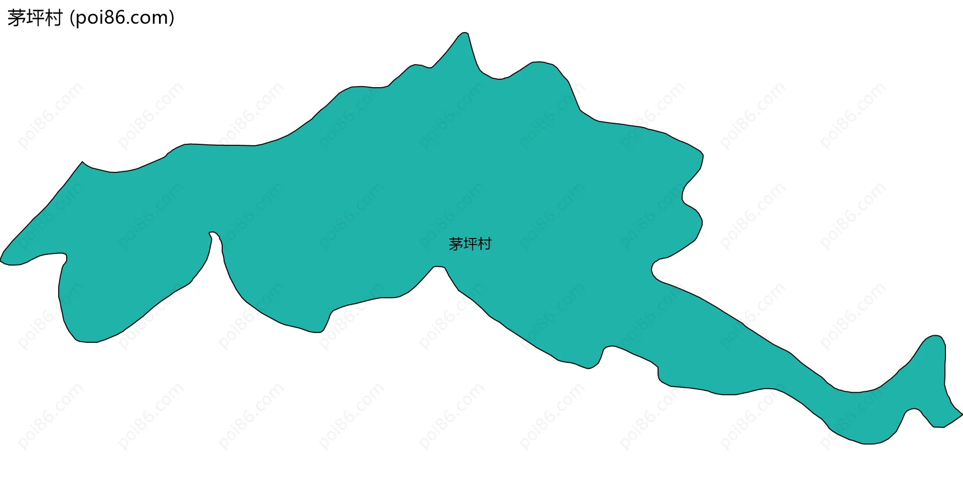 茅坪村边界地图