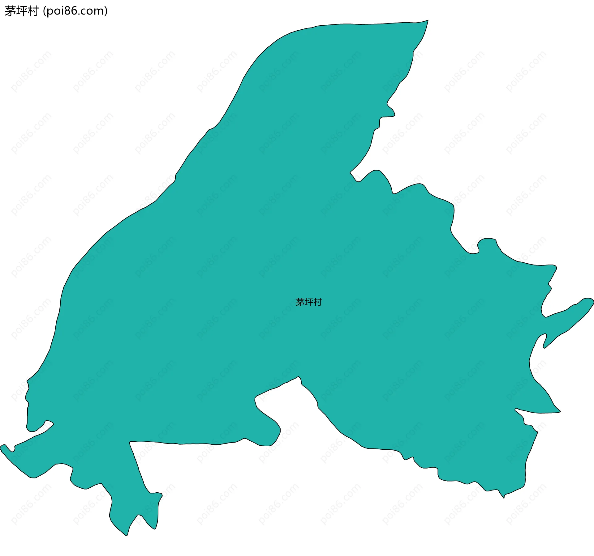 茅坪村边界地图