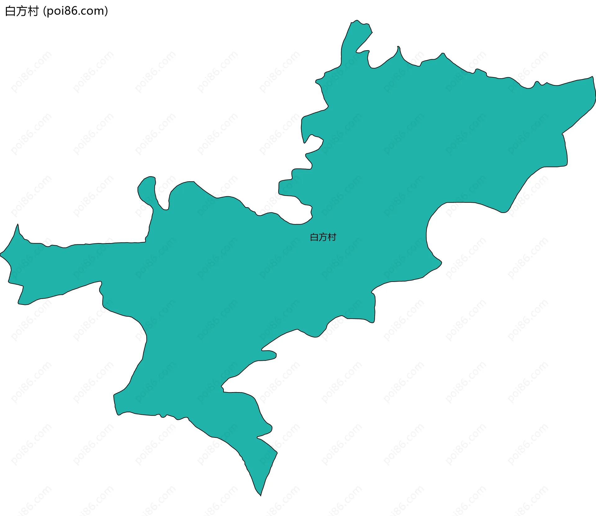 白方村边界地图