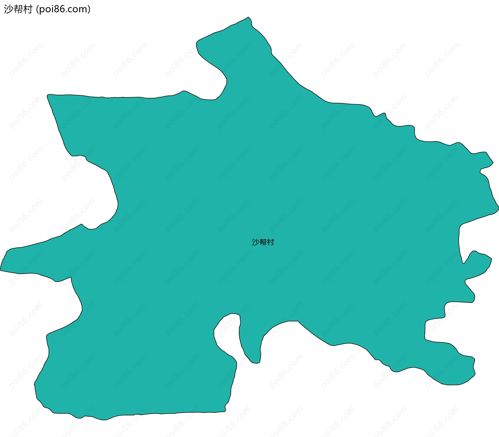 沙帮村边界地图