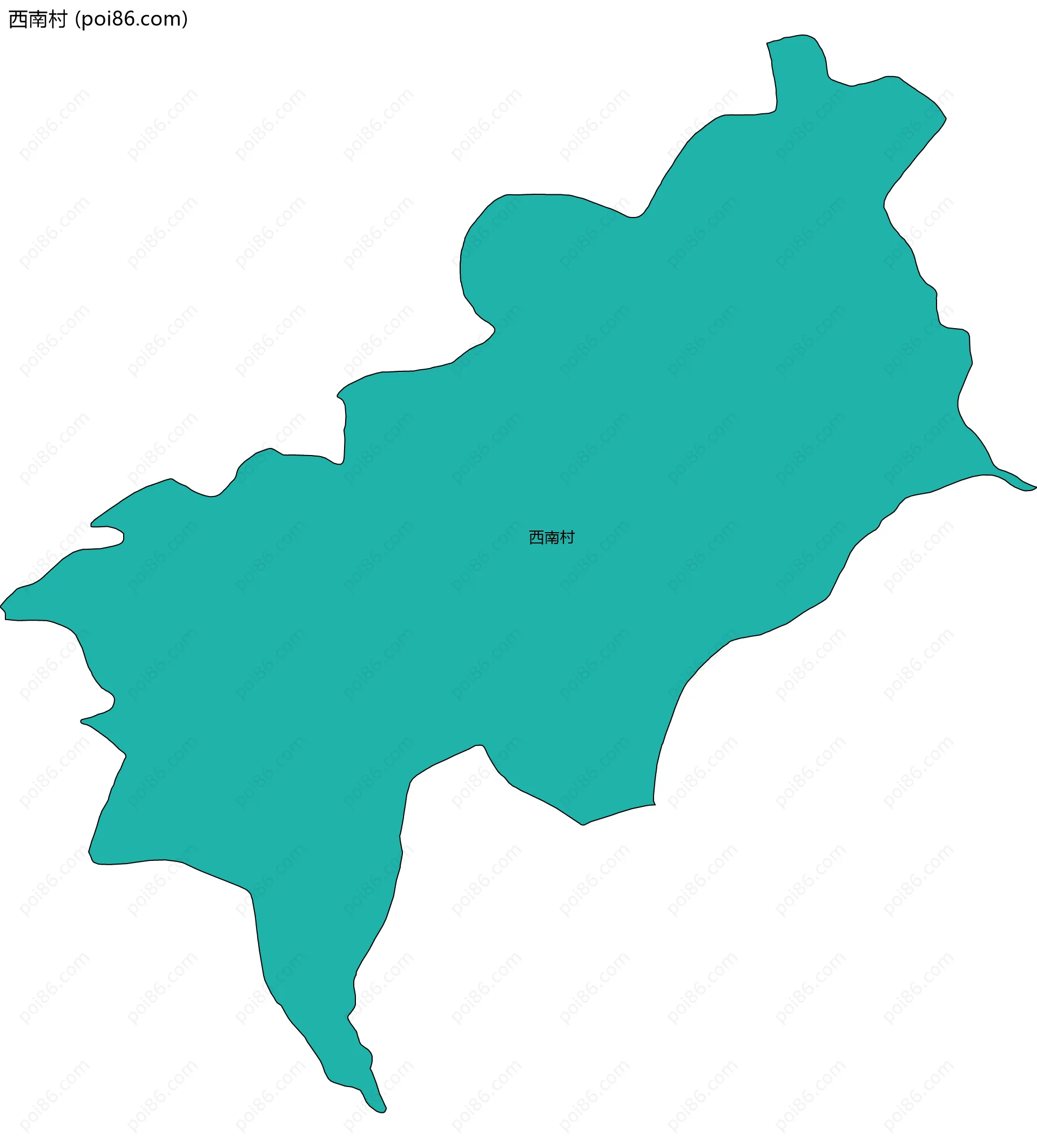 西南村边界地图