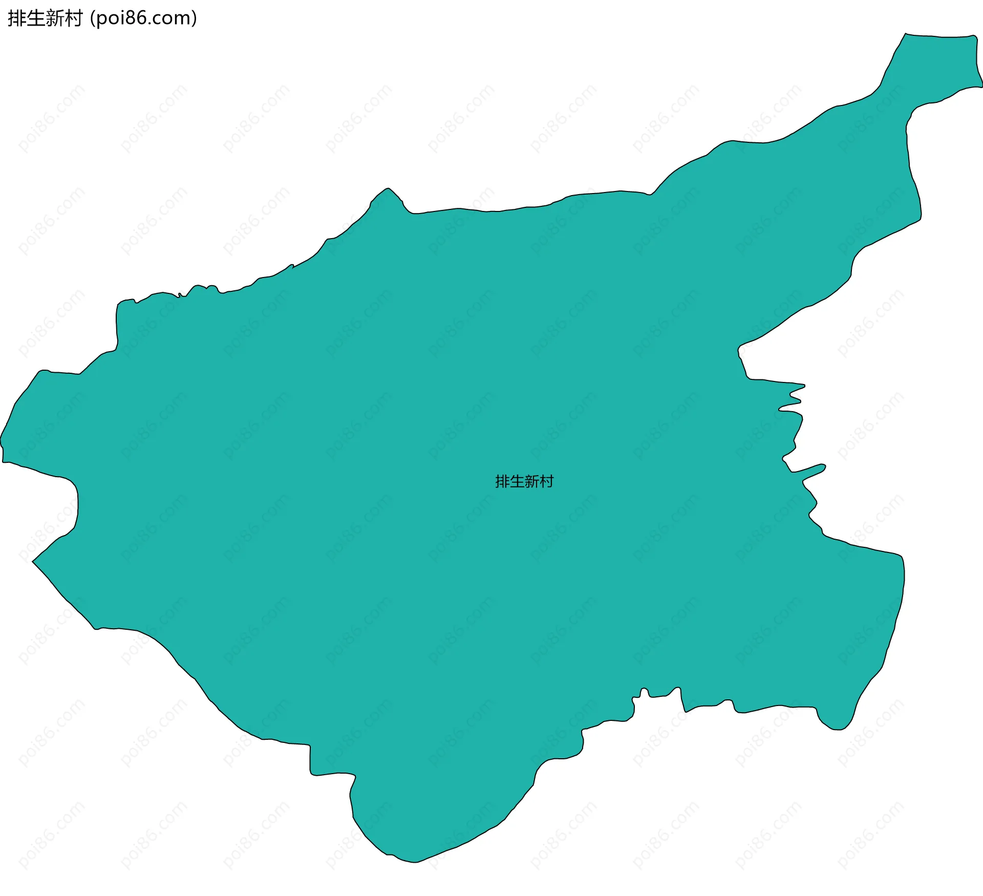 排生新村边界地图