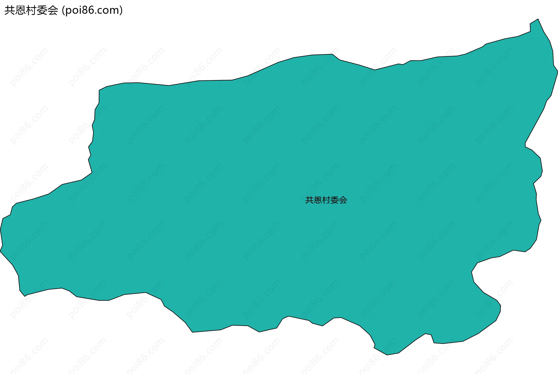 共恩村委会边界地图