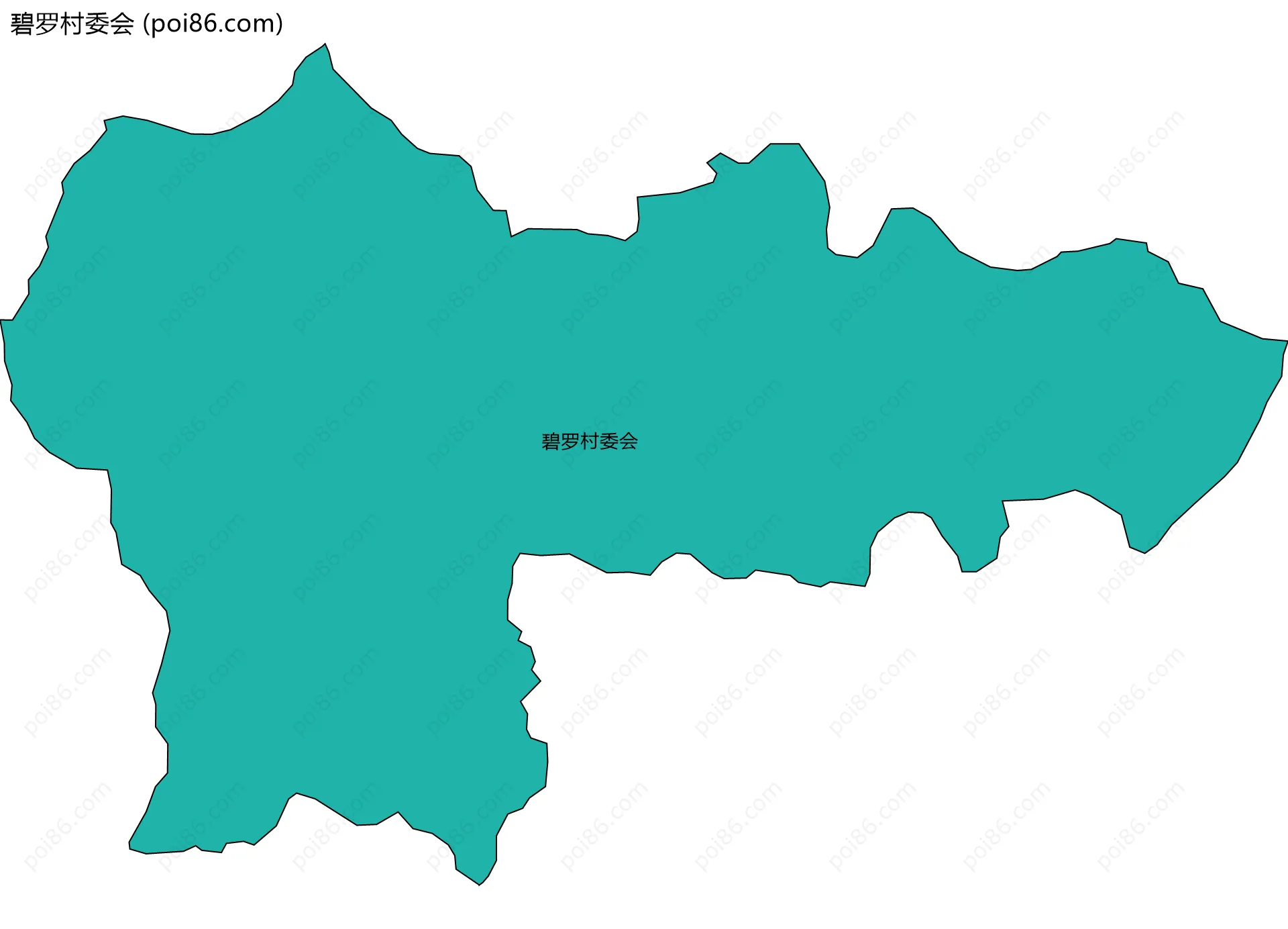 碧罗村委会边界地图