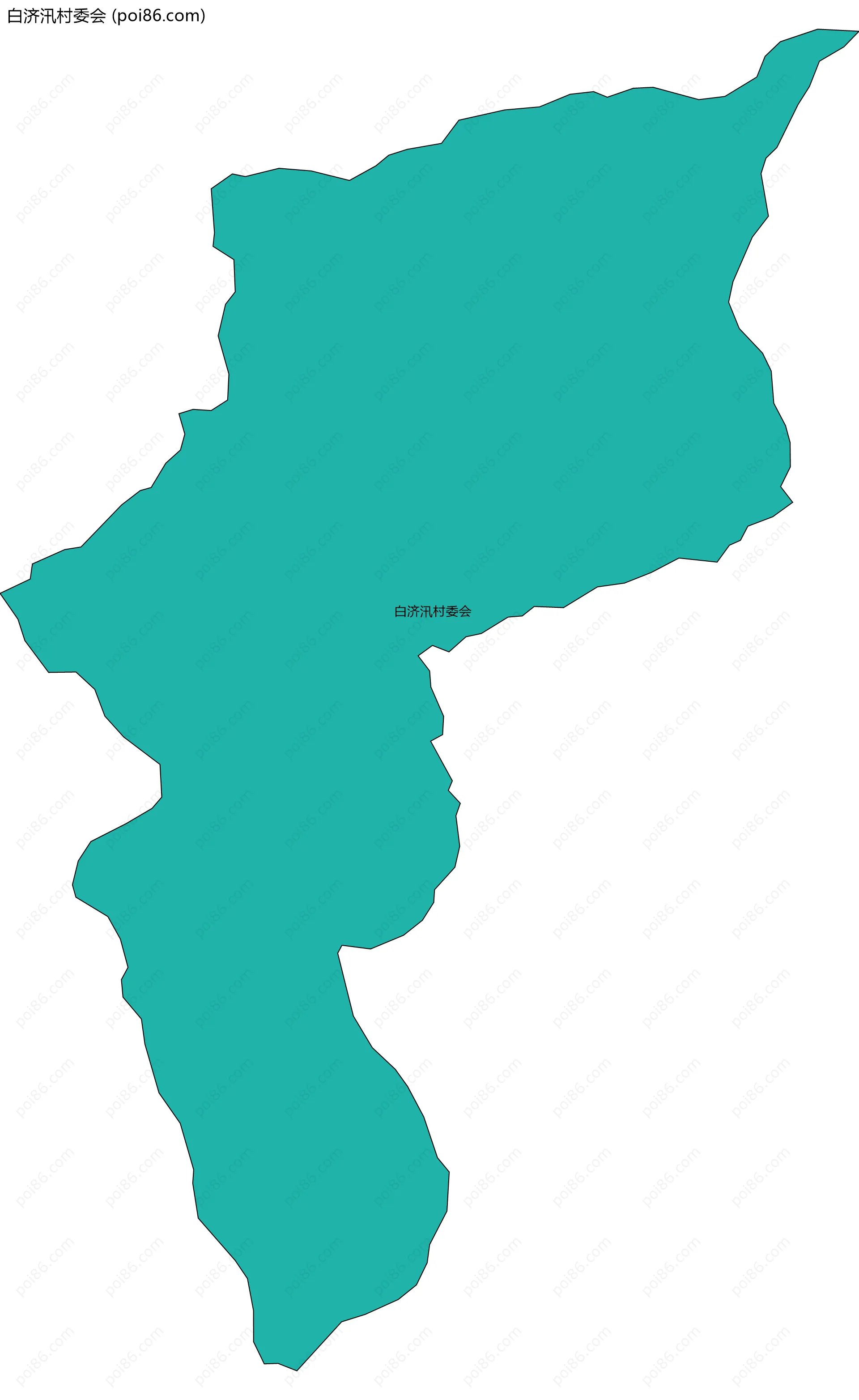 白济汛村委会边界地图