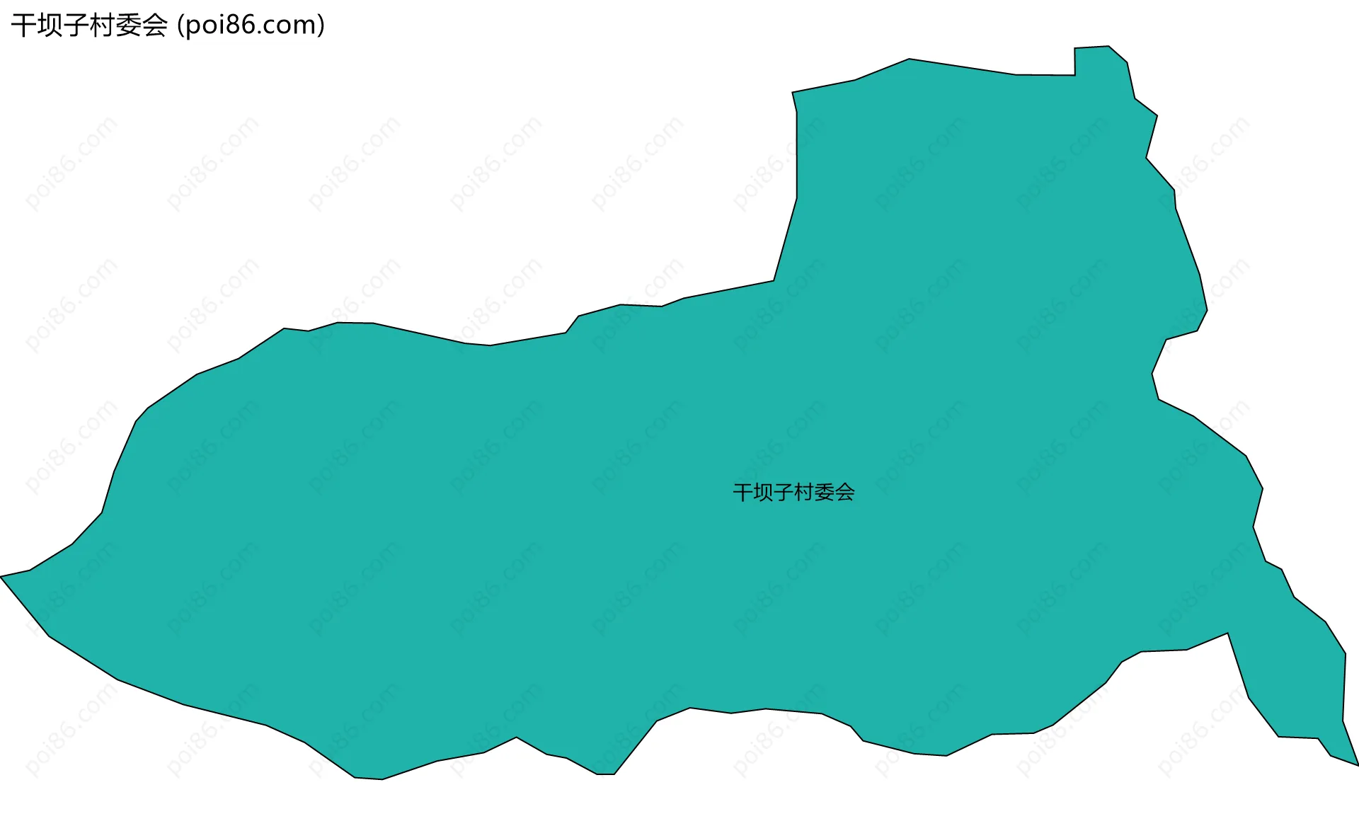 干坝子村委会边界地图