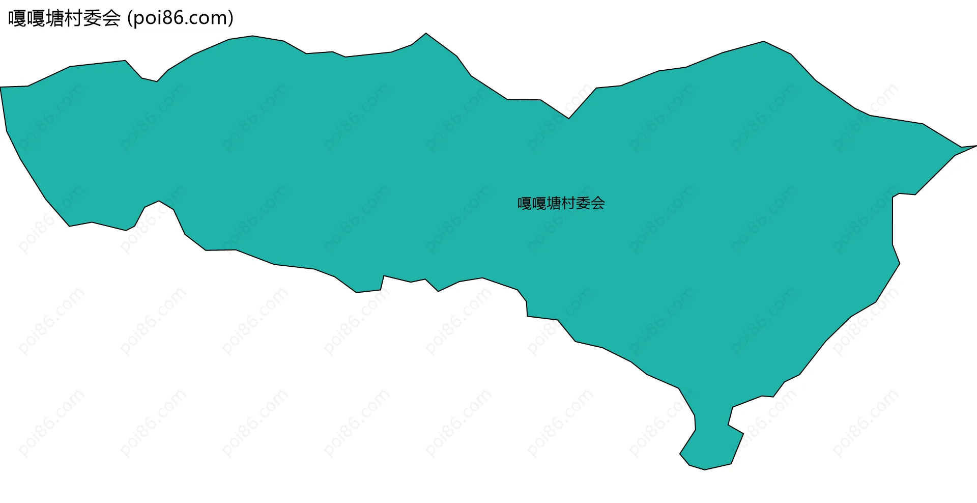 嘎嘎塘村委会边界地图