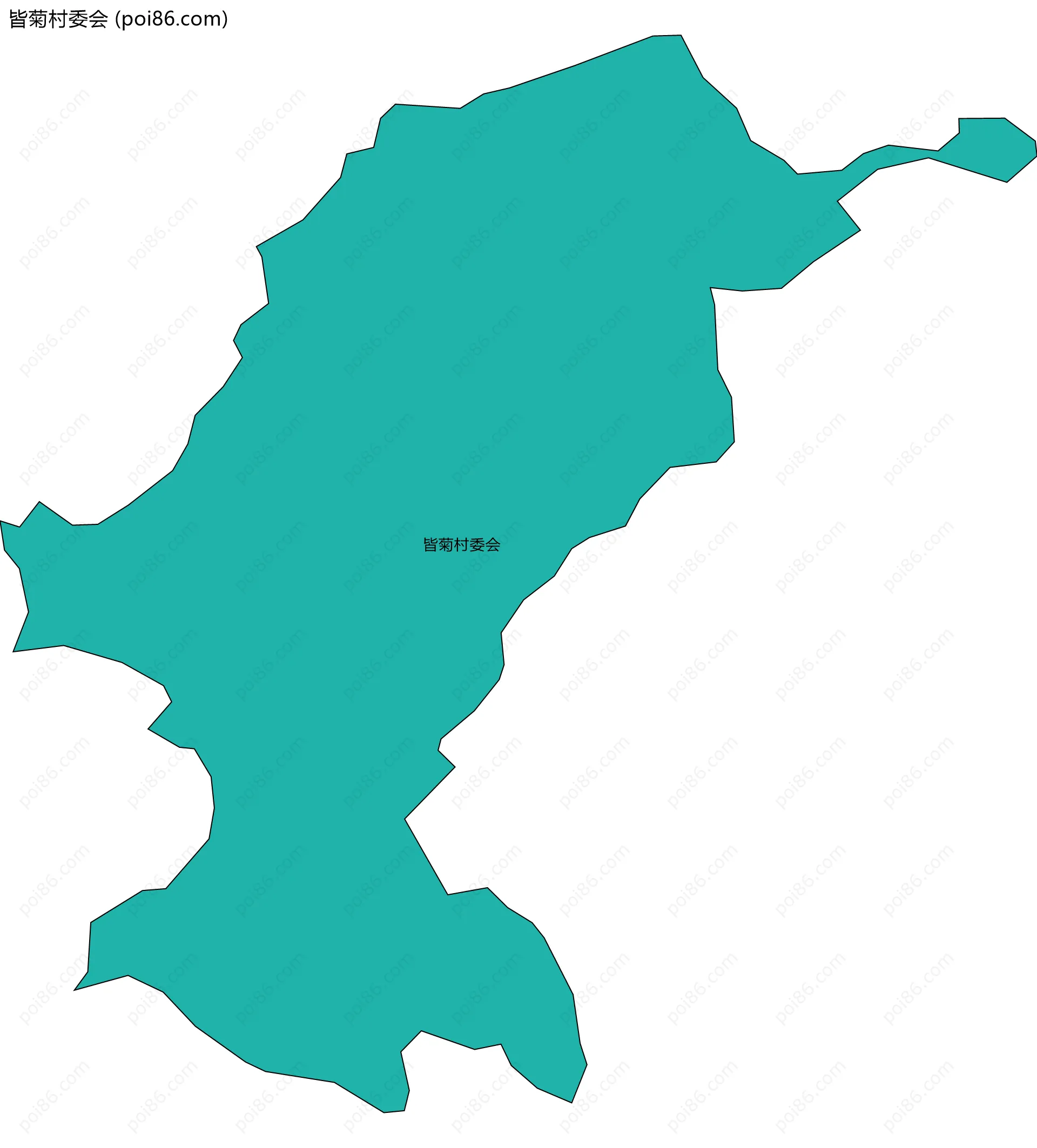 皆菊村委会边界地图