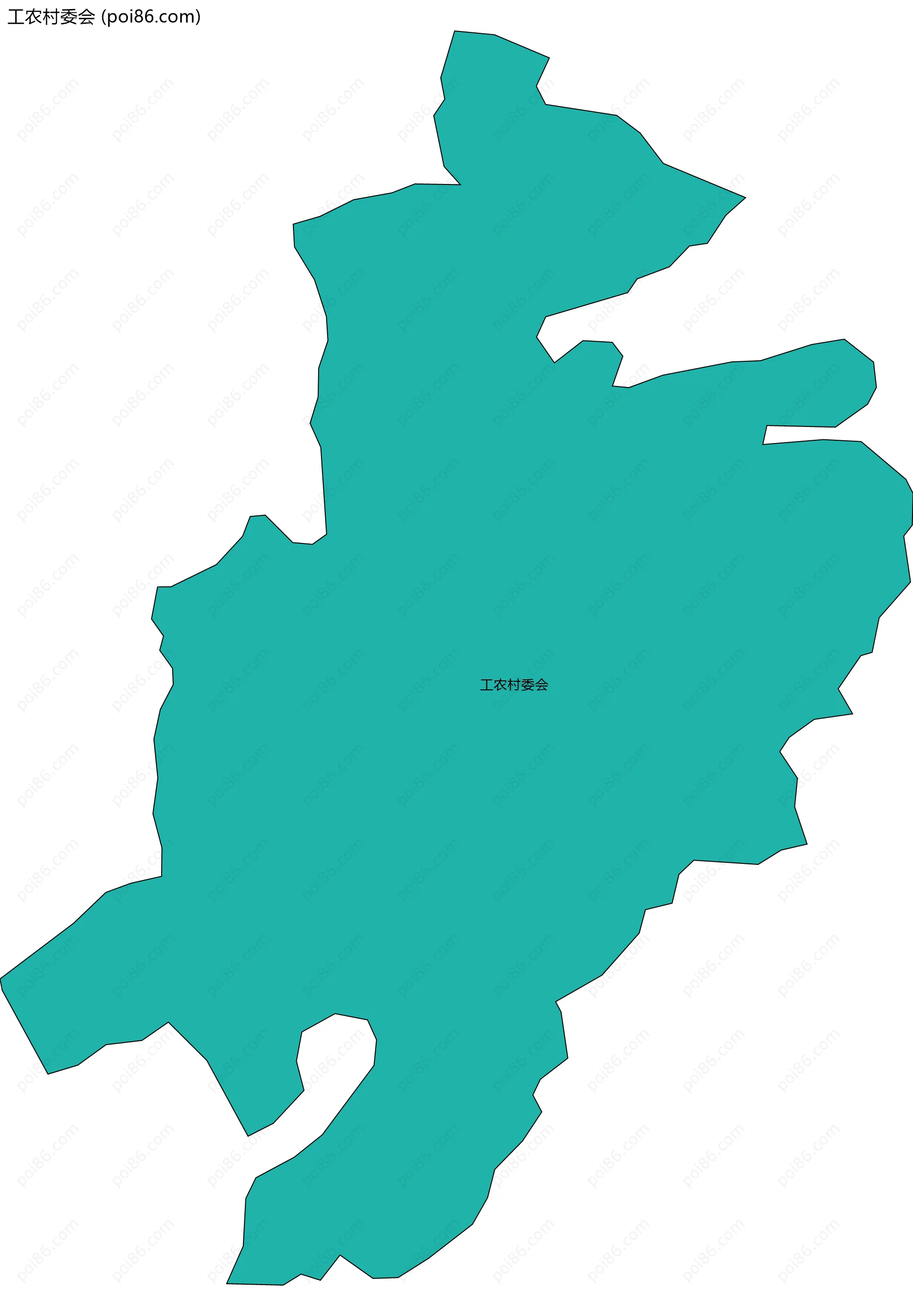 工农村委会边界地图