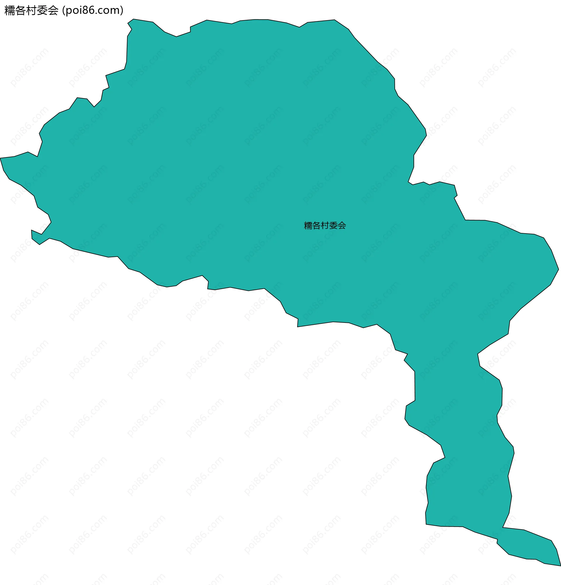 糯各村委会边界地图