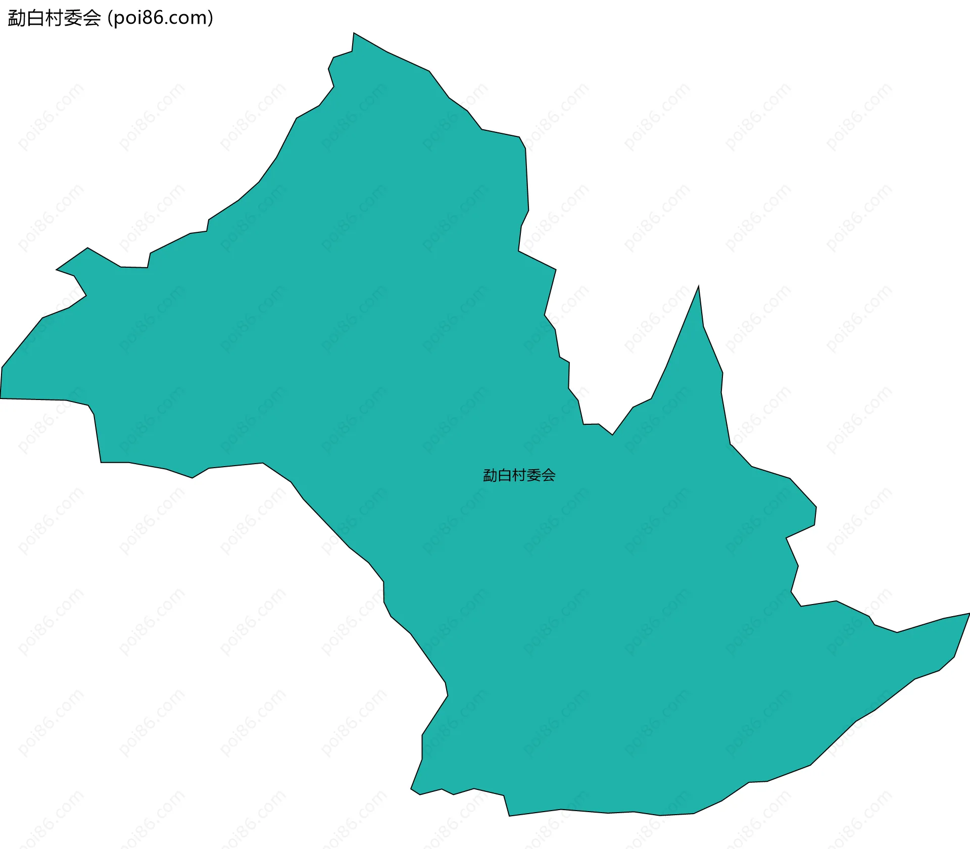 勐白村委会边界地图