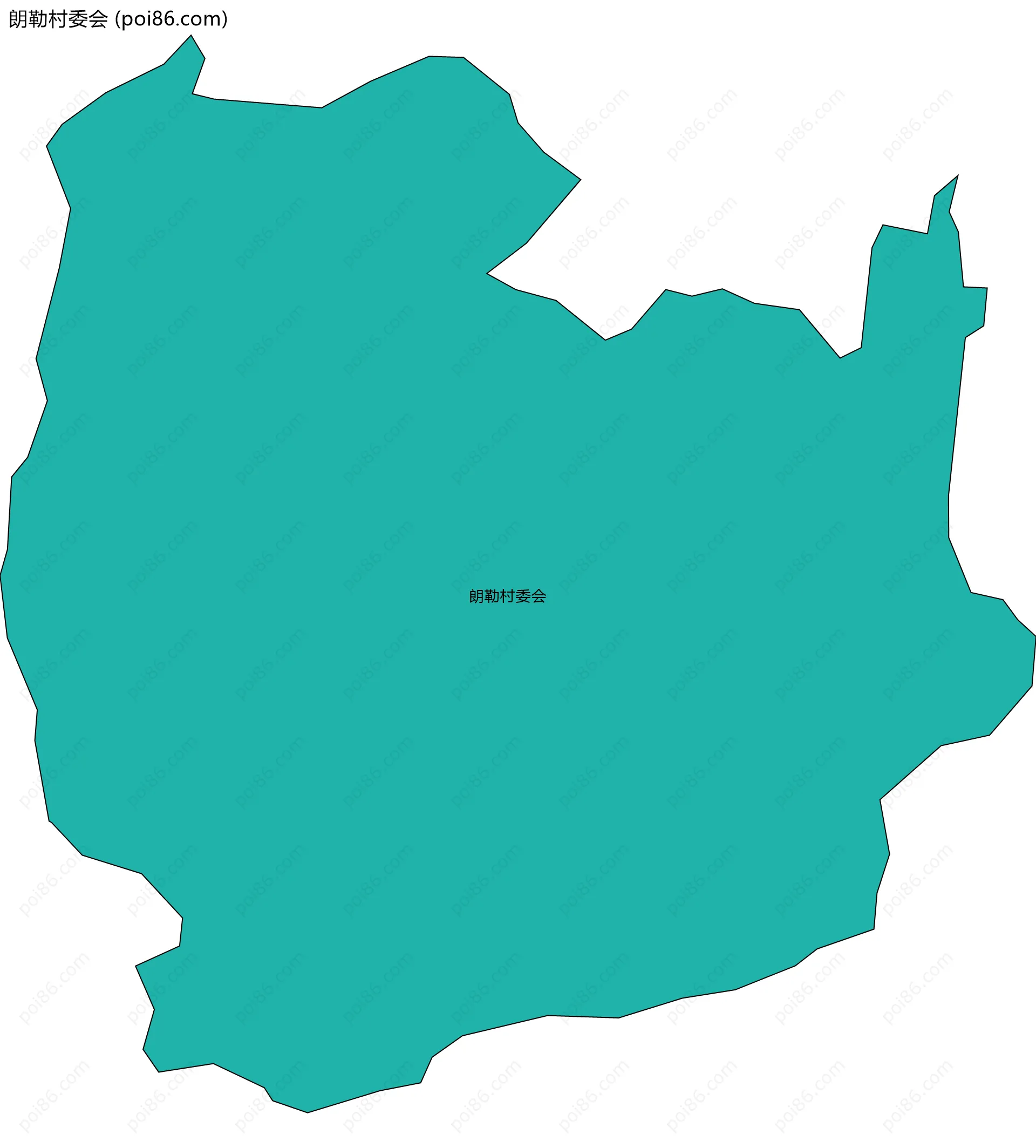 朗勒村委会边界地图