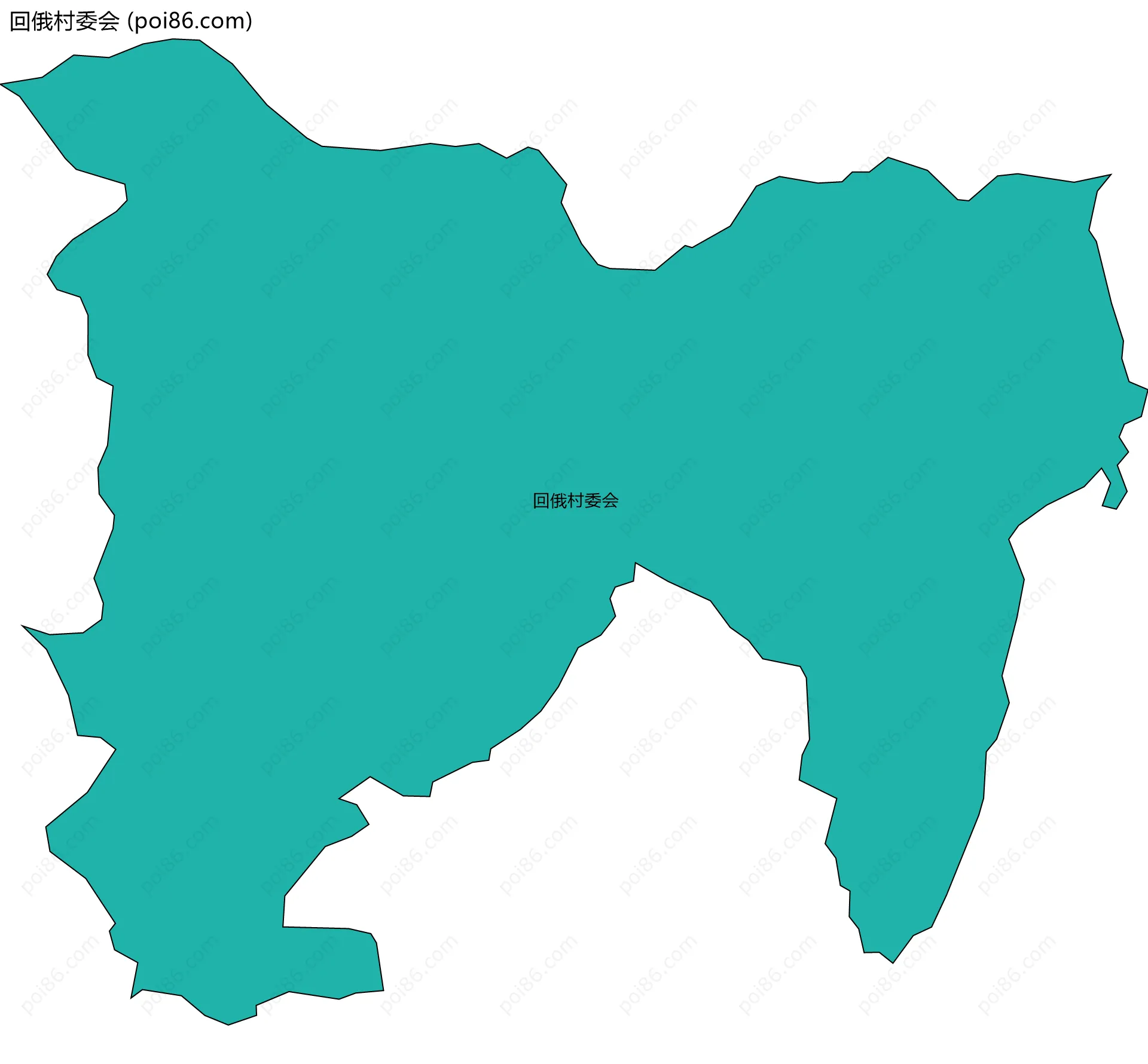 回俄村委会边界地图