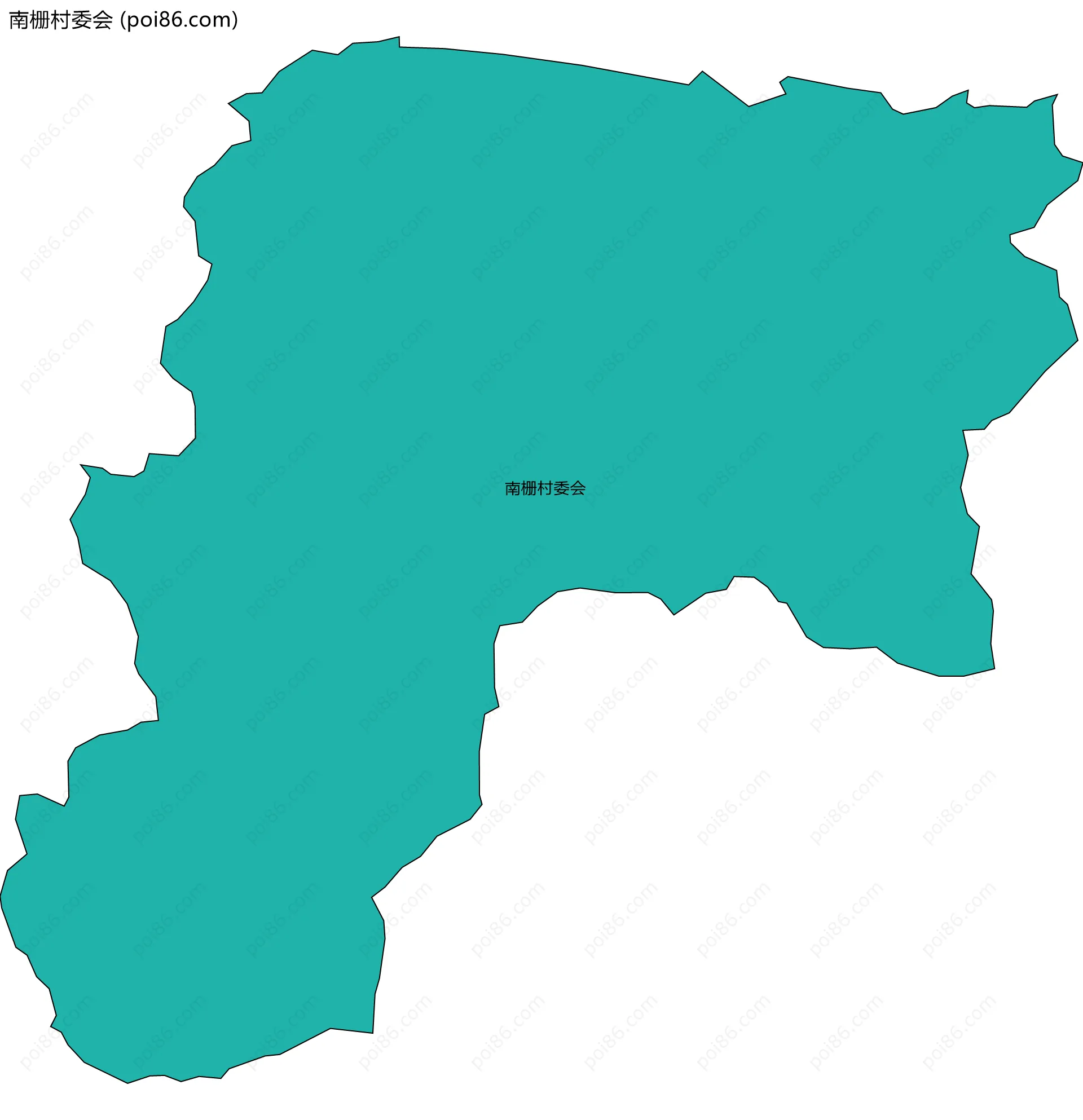 南栅村委会边界地图