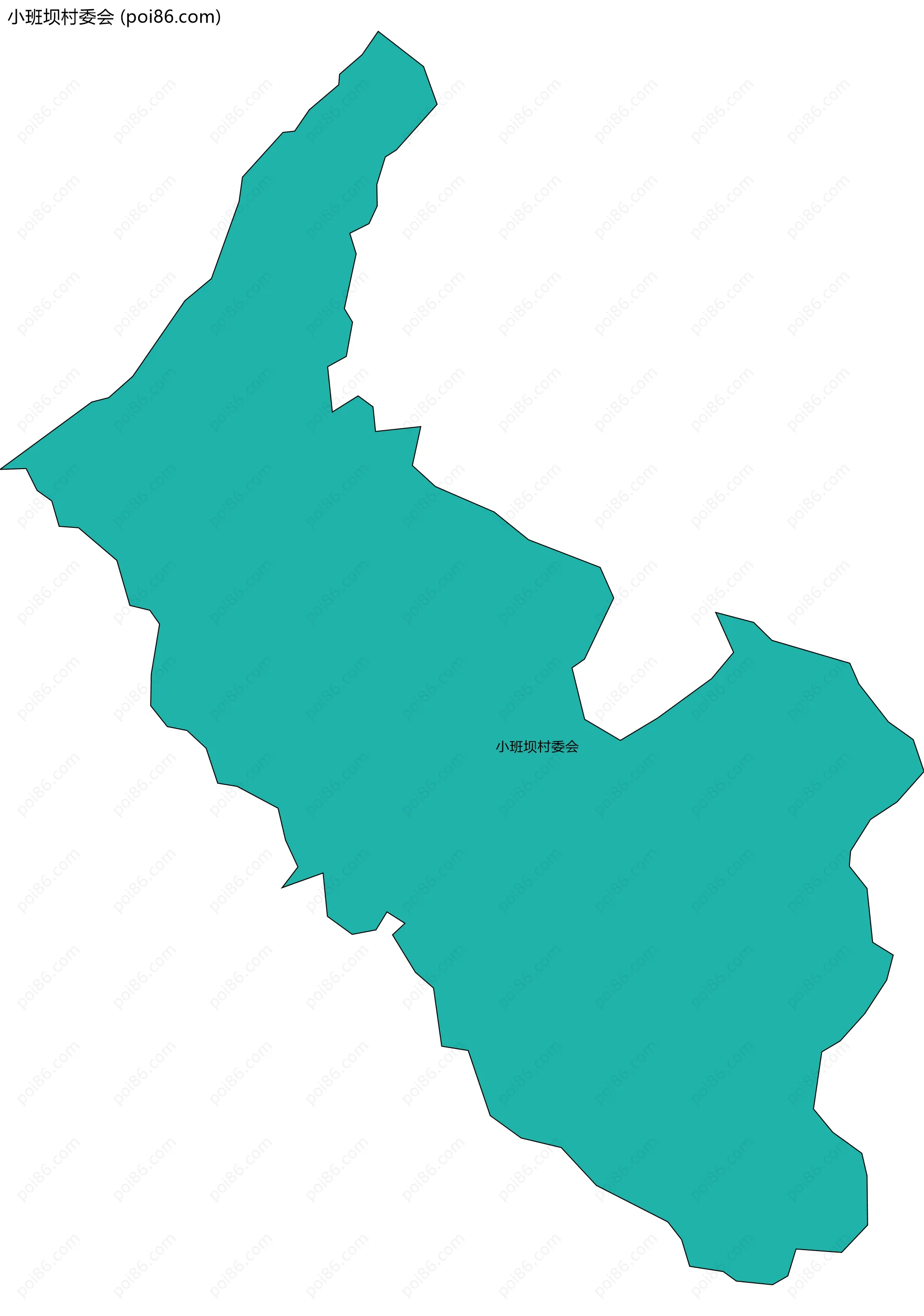 小班坝村委会边界地图