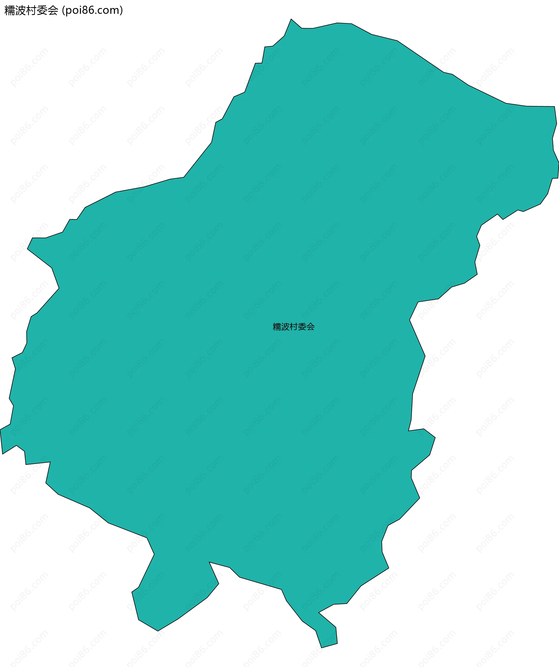 糯波村委会边界地图