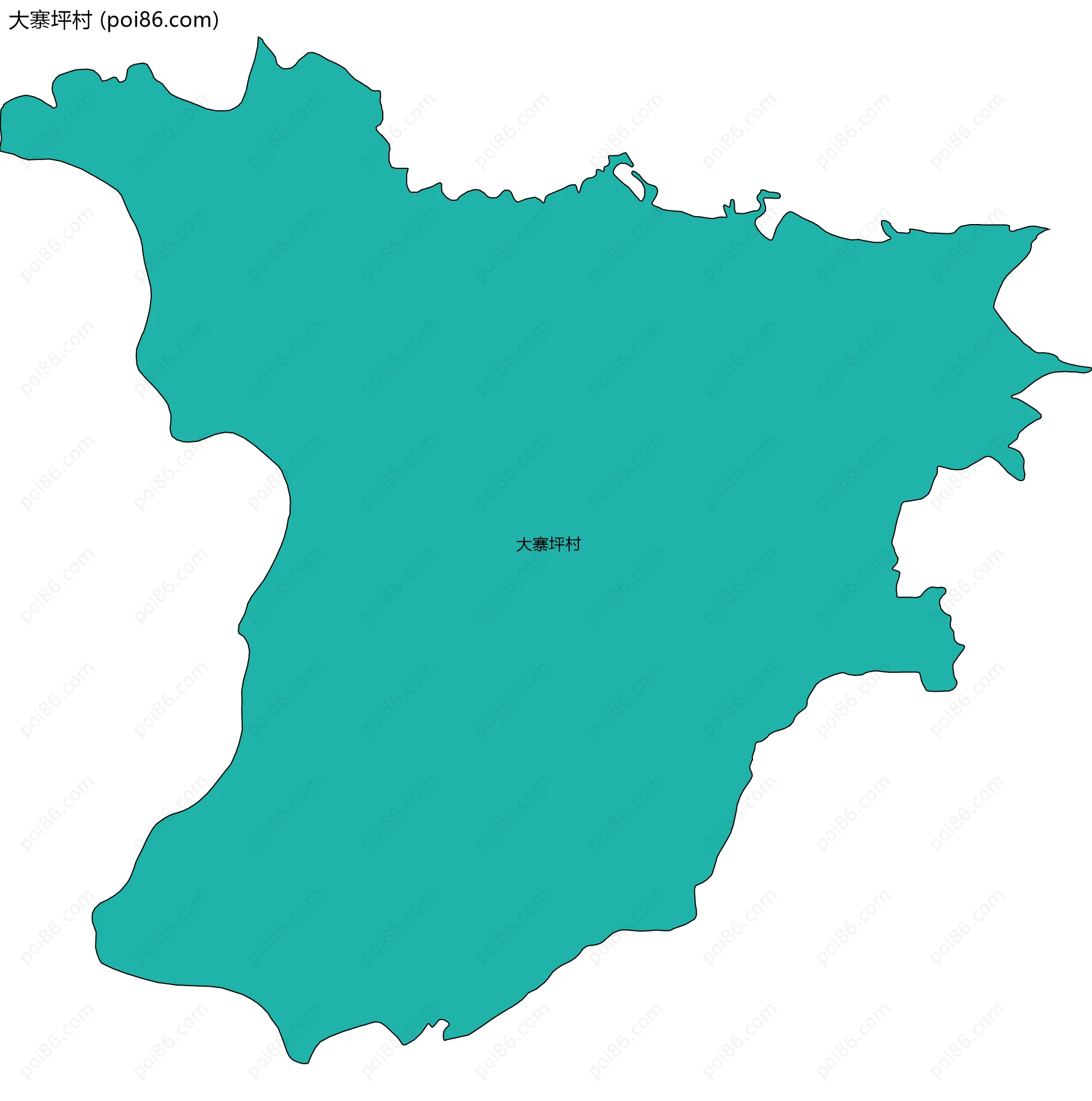 大寨坪村边界地图