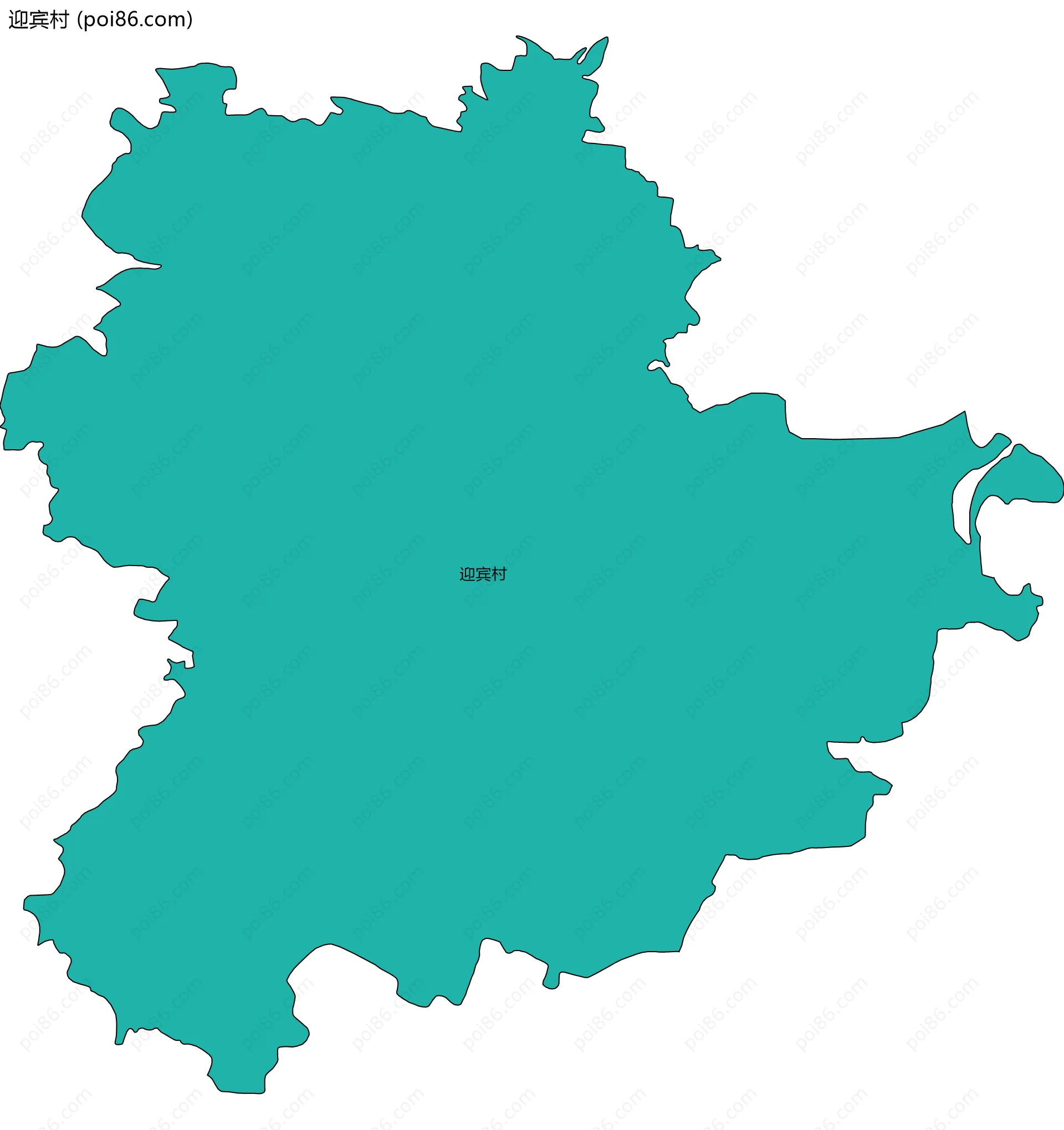 迎宾村边界地图