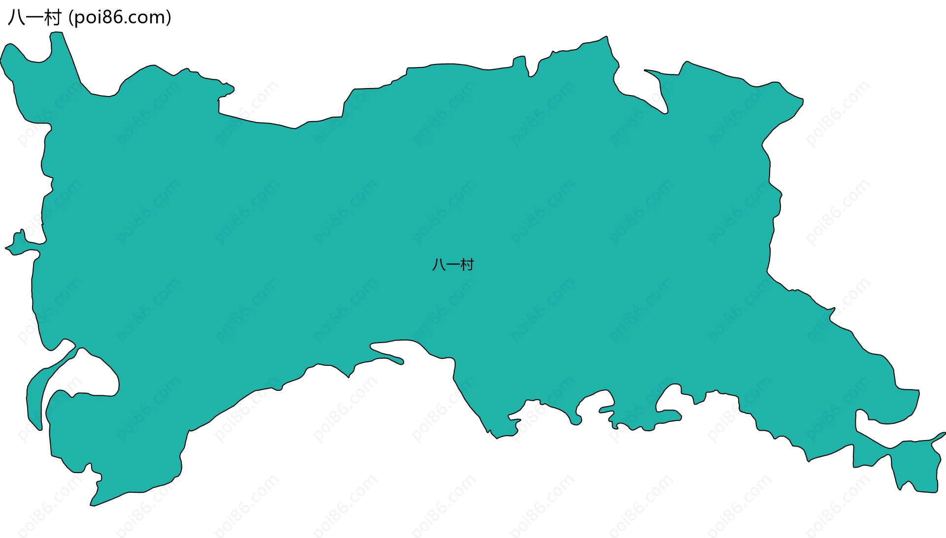 八一村边界地图