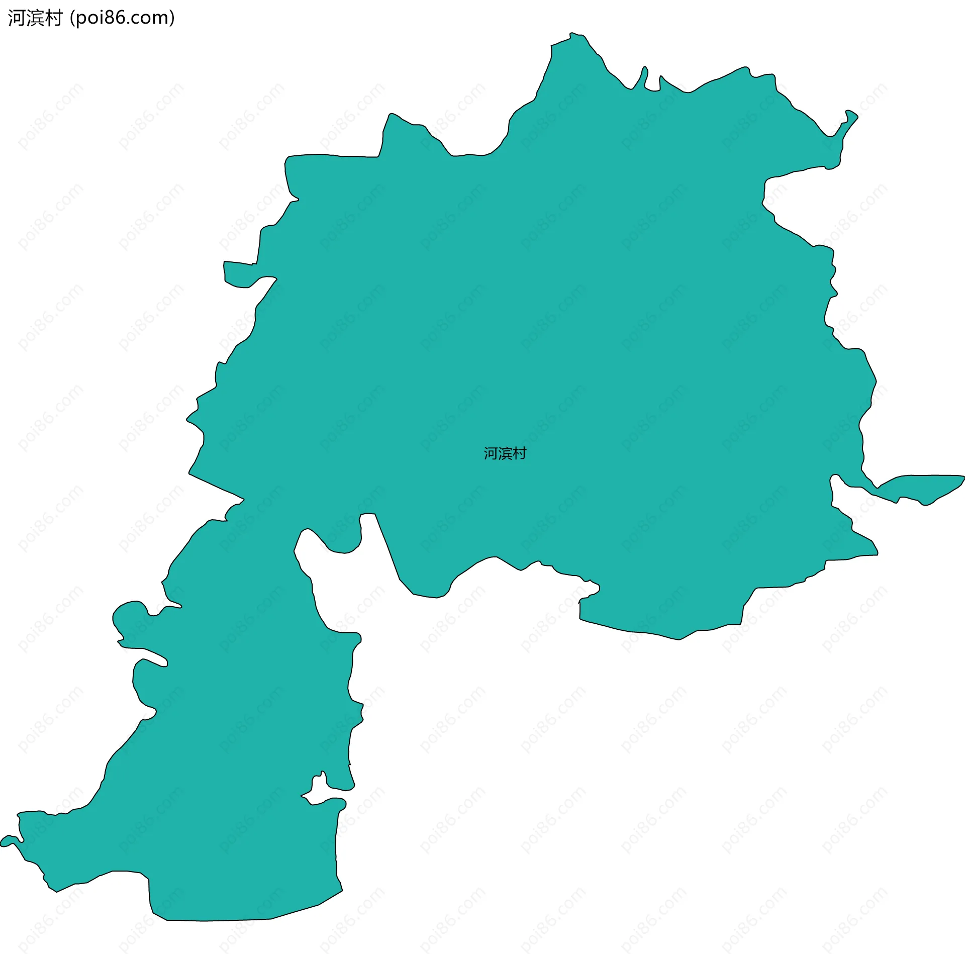 河滨村边界地图