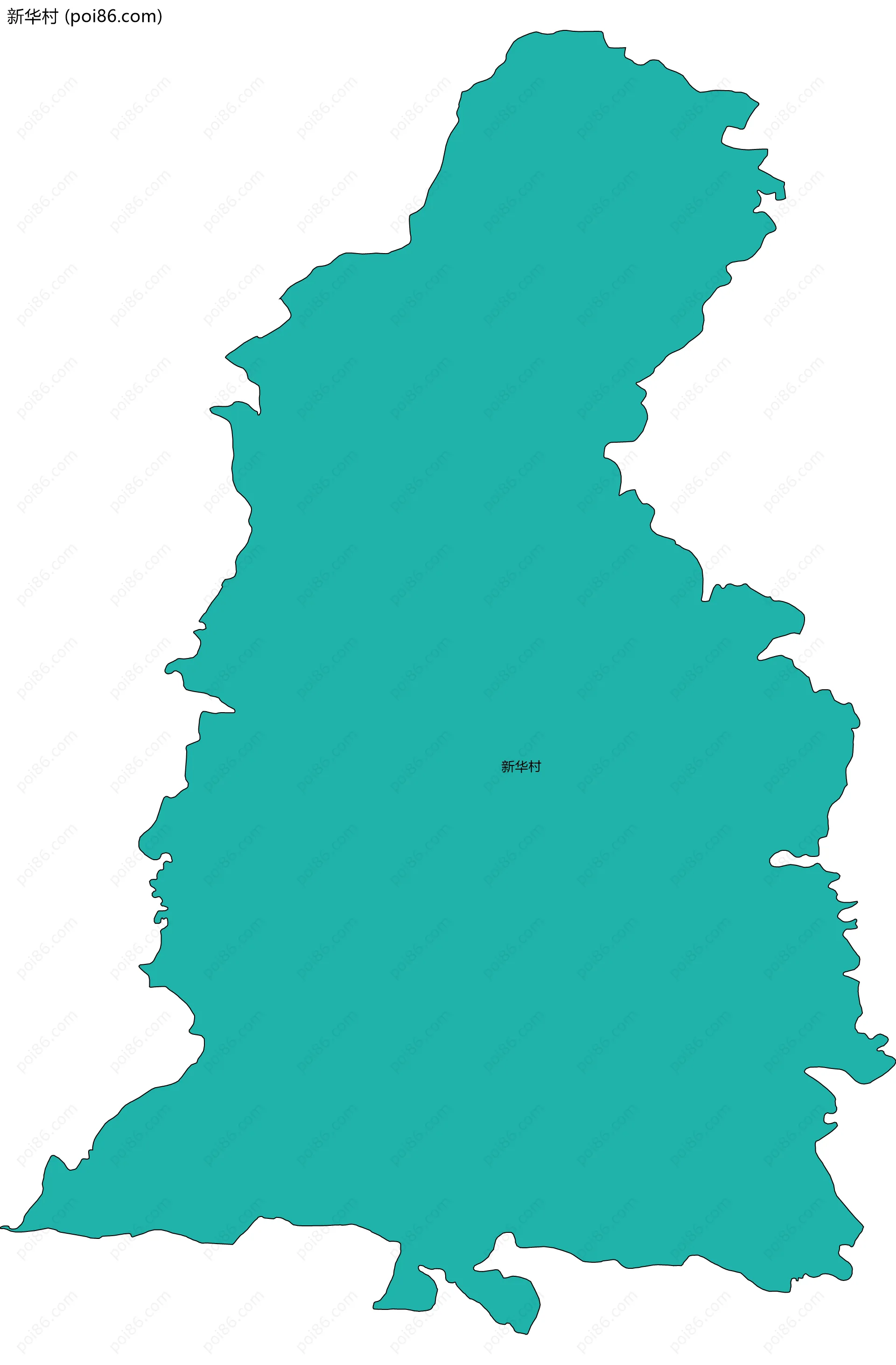 新华村边界地图