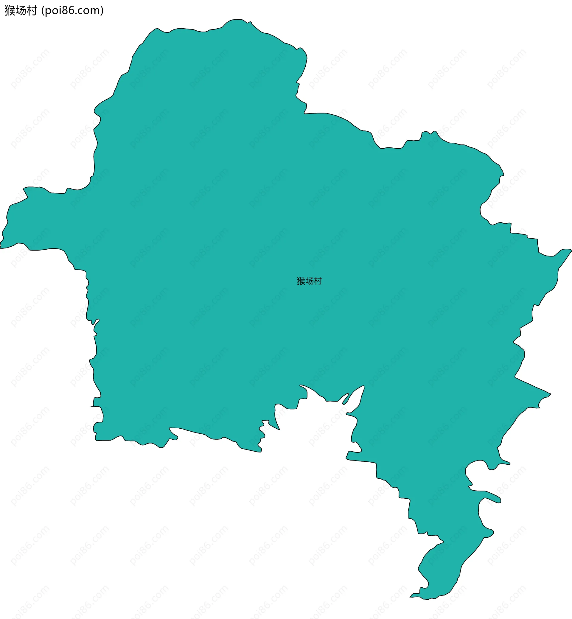 猴场村边界地图