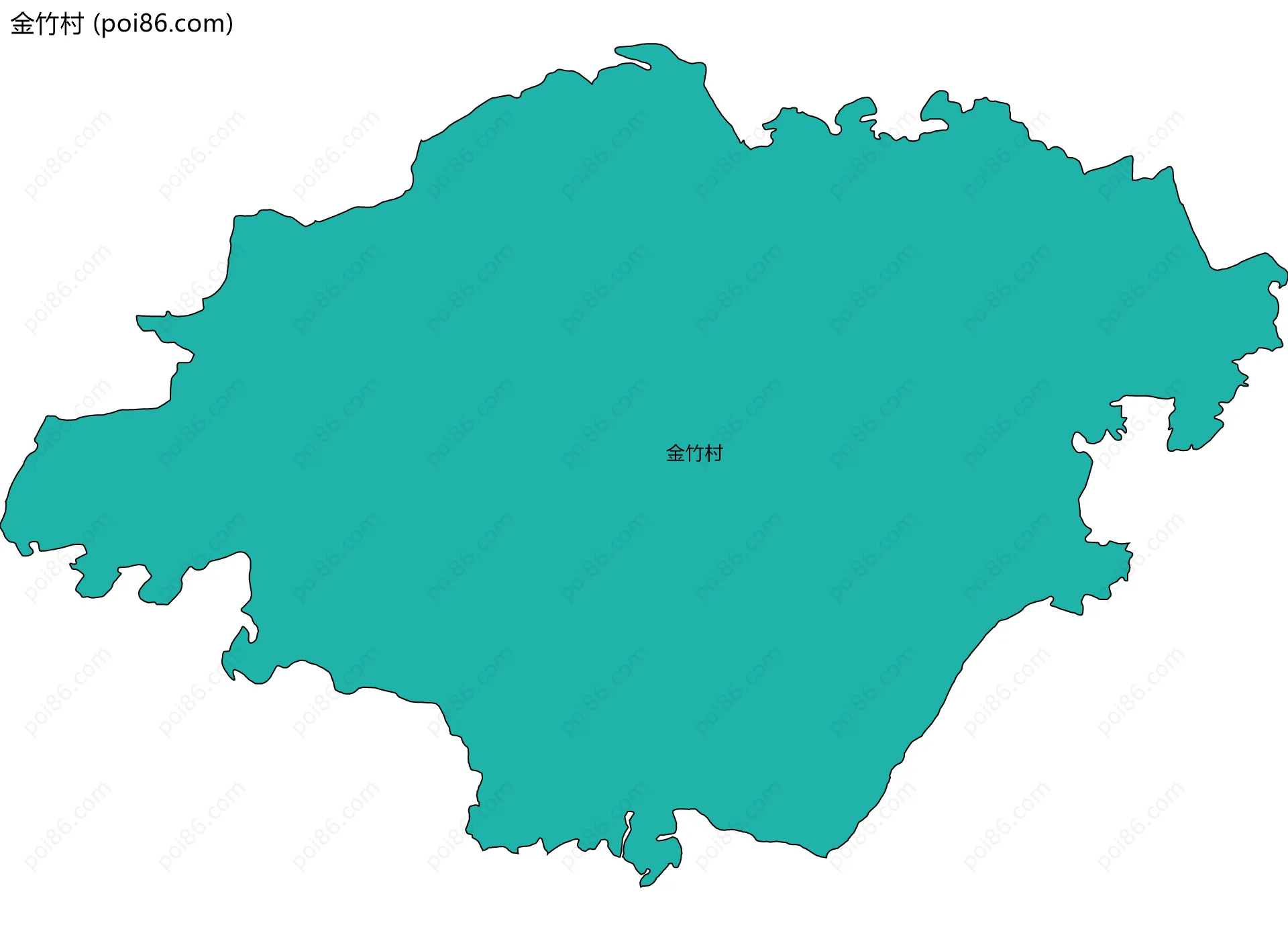 金竹村边界地图