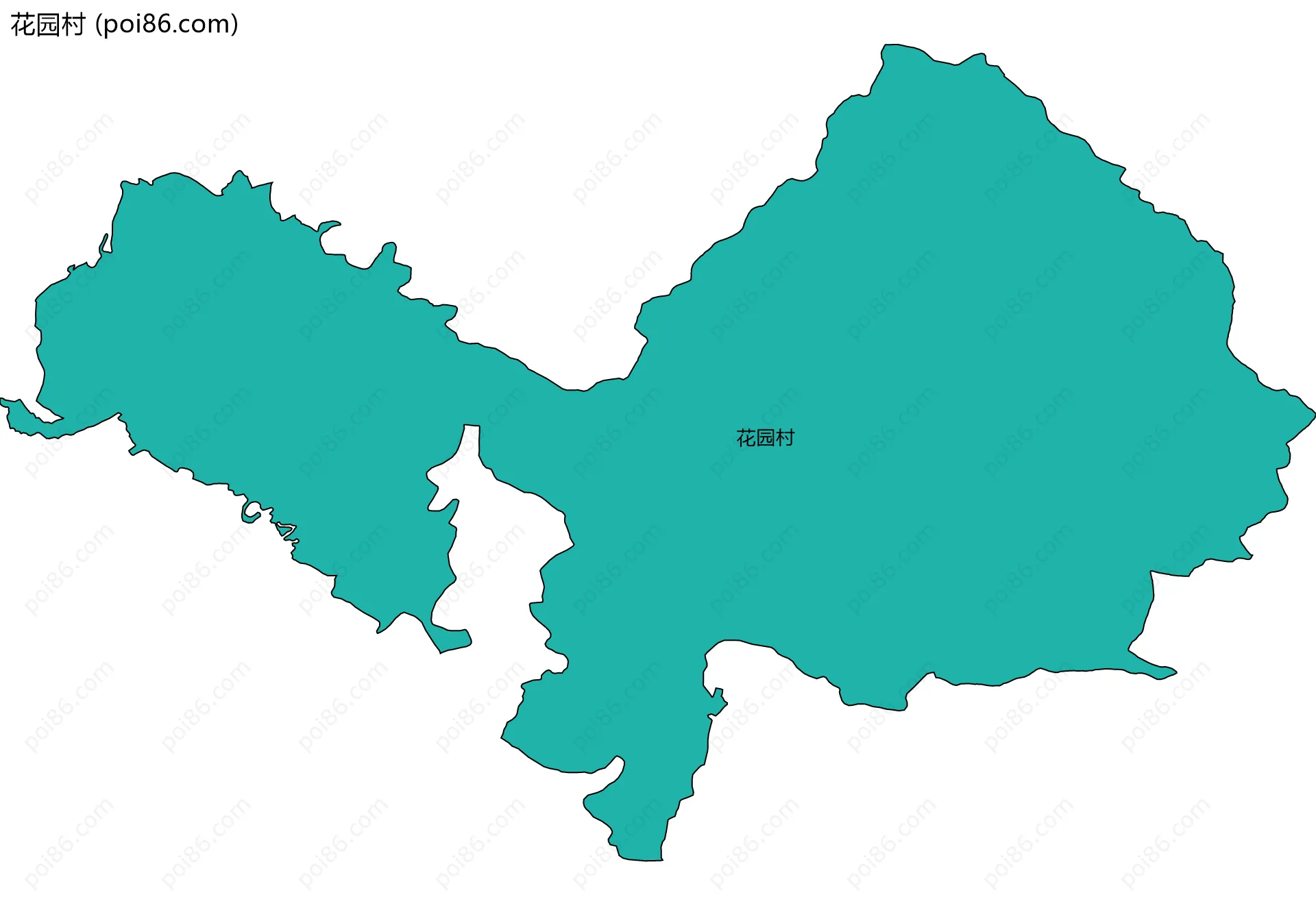花园村边界地图