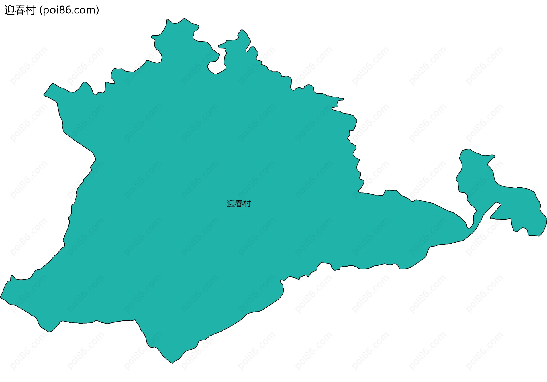 迎春村边界地图