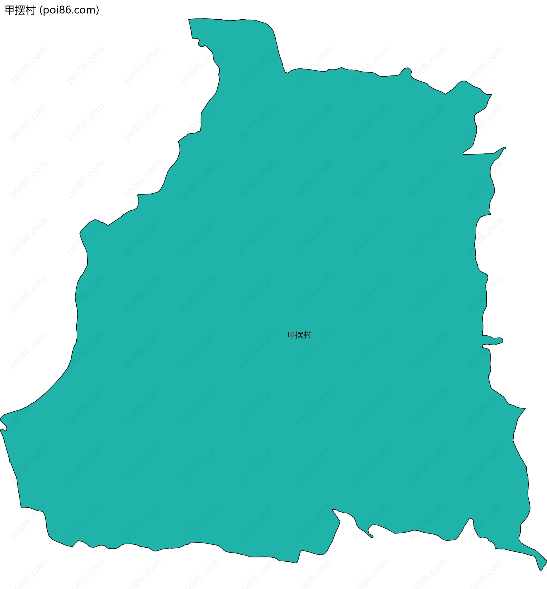 甲摆村边界地图