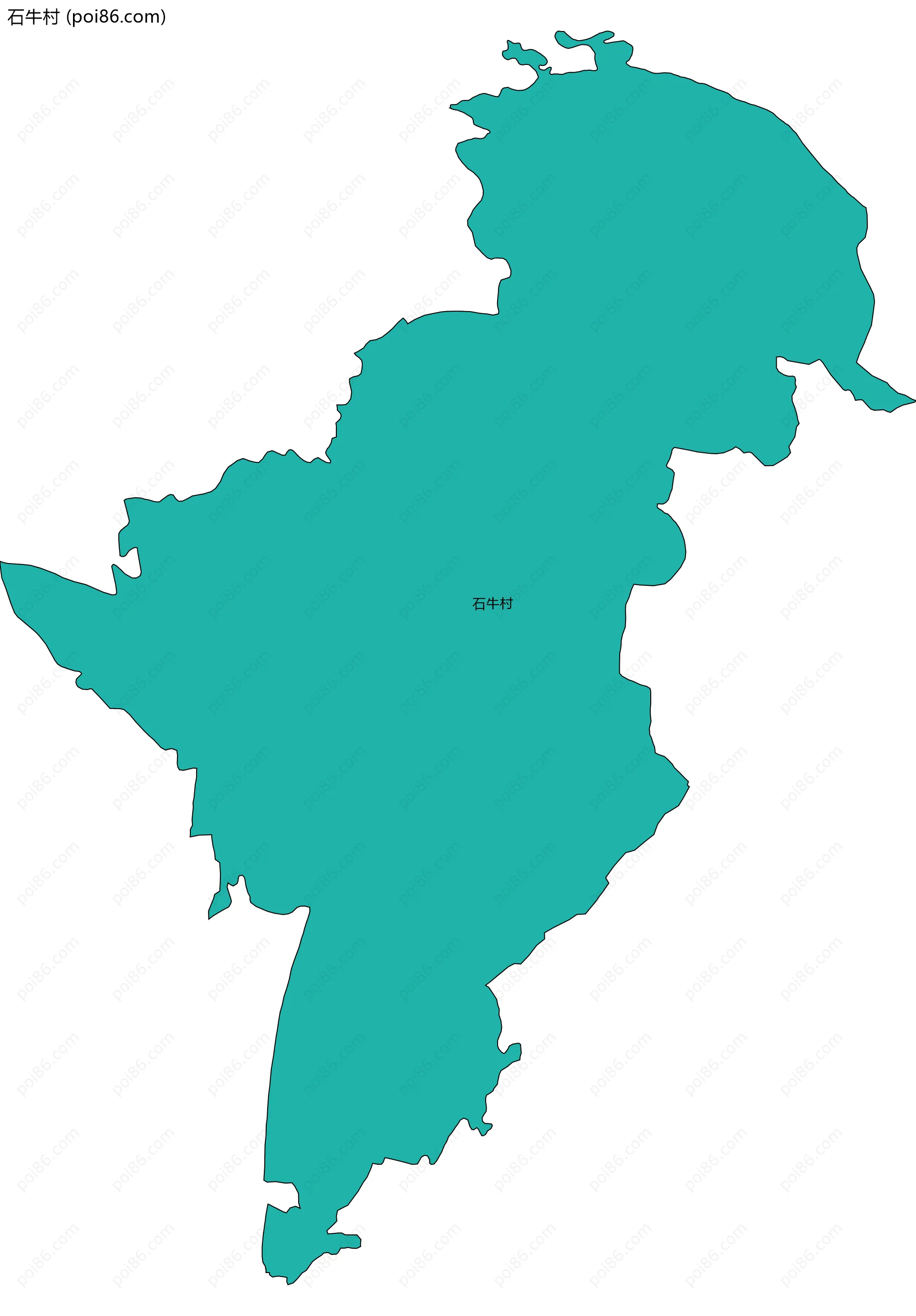 石牛村边界地图